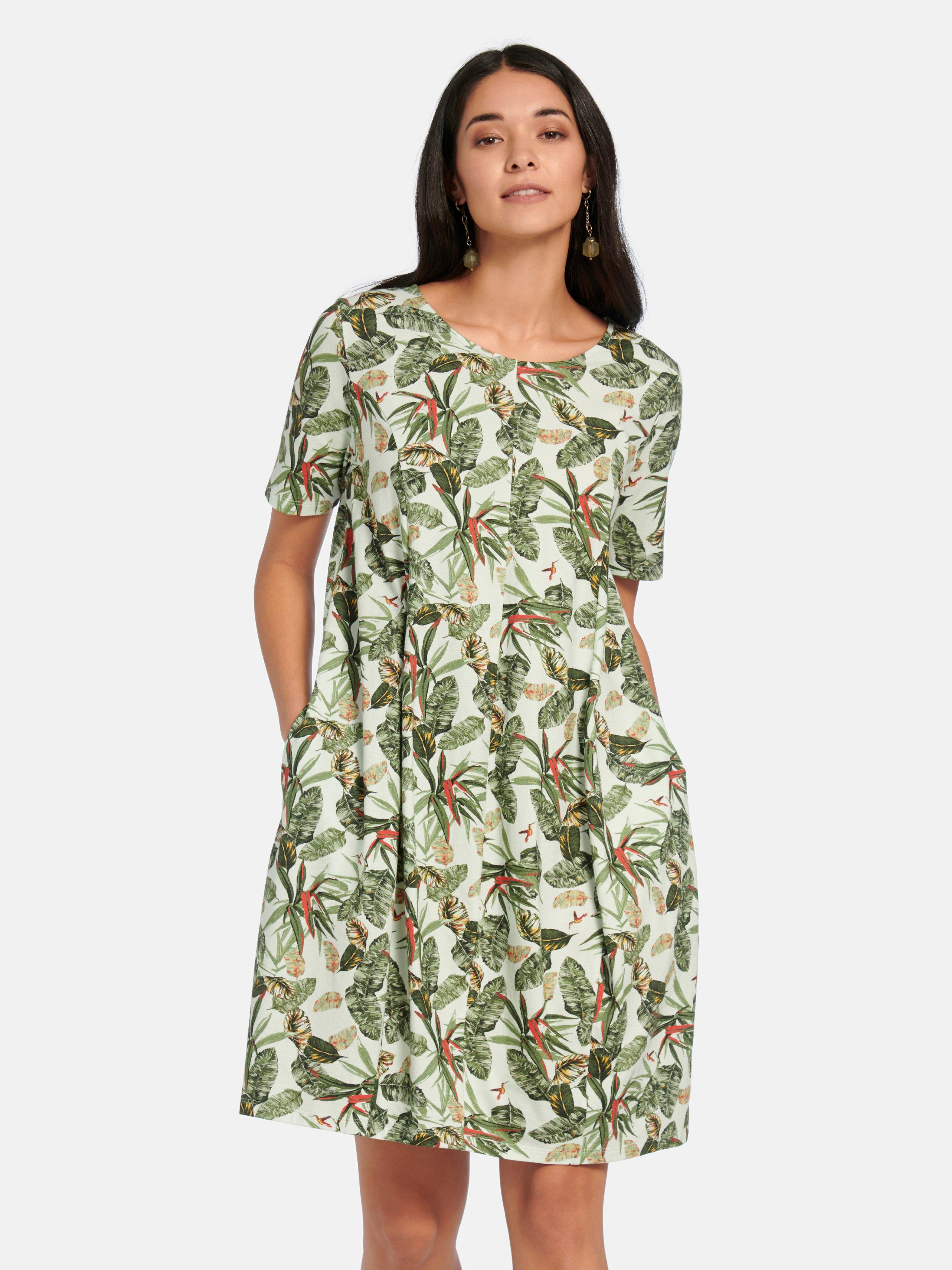 Green Cotton - Jersey-Kleid - Grün/Multicolor