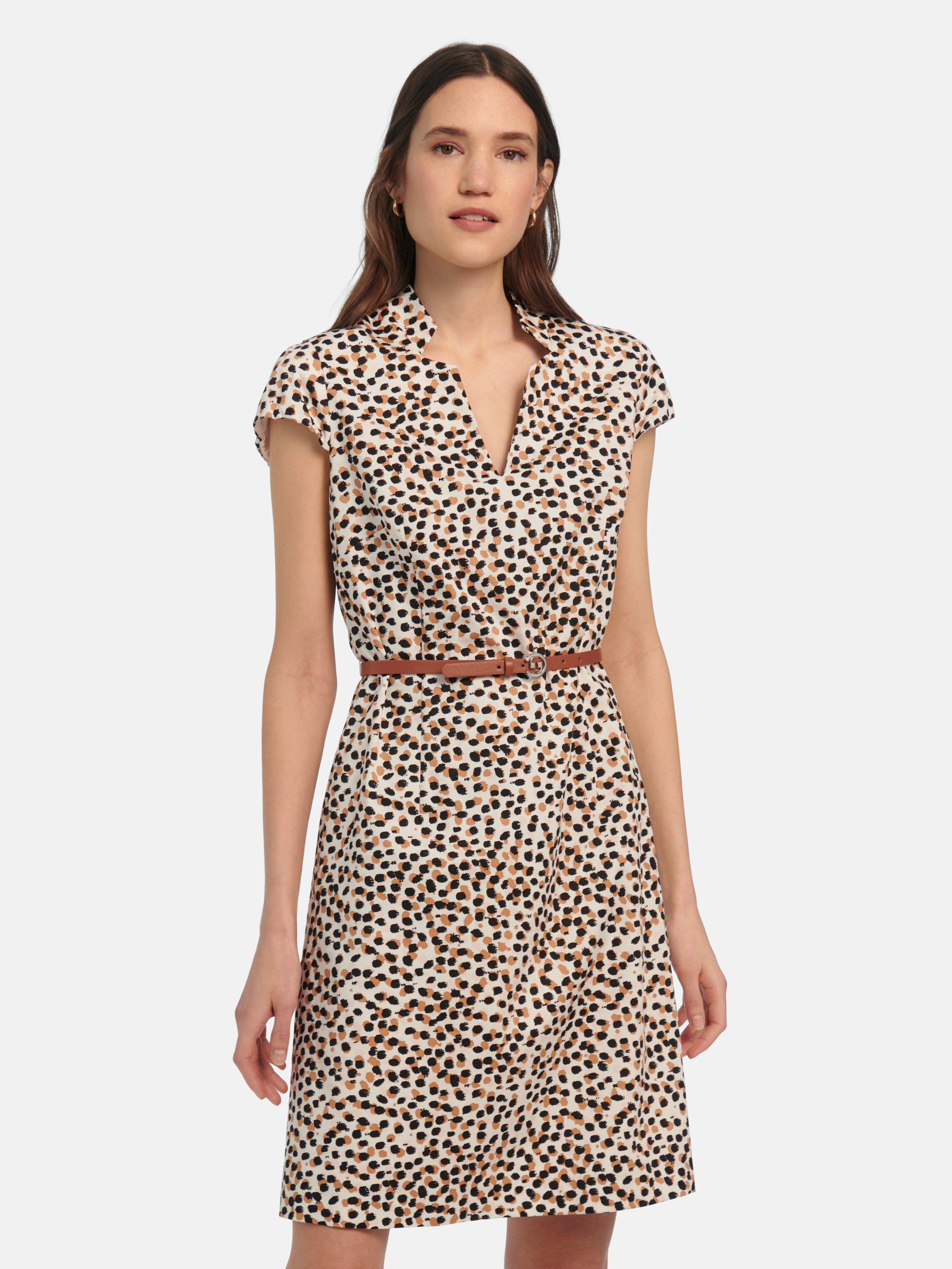 Comma Kleid Weiss Multicolor 