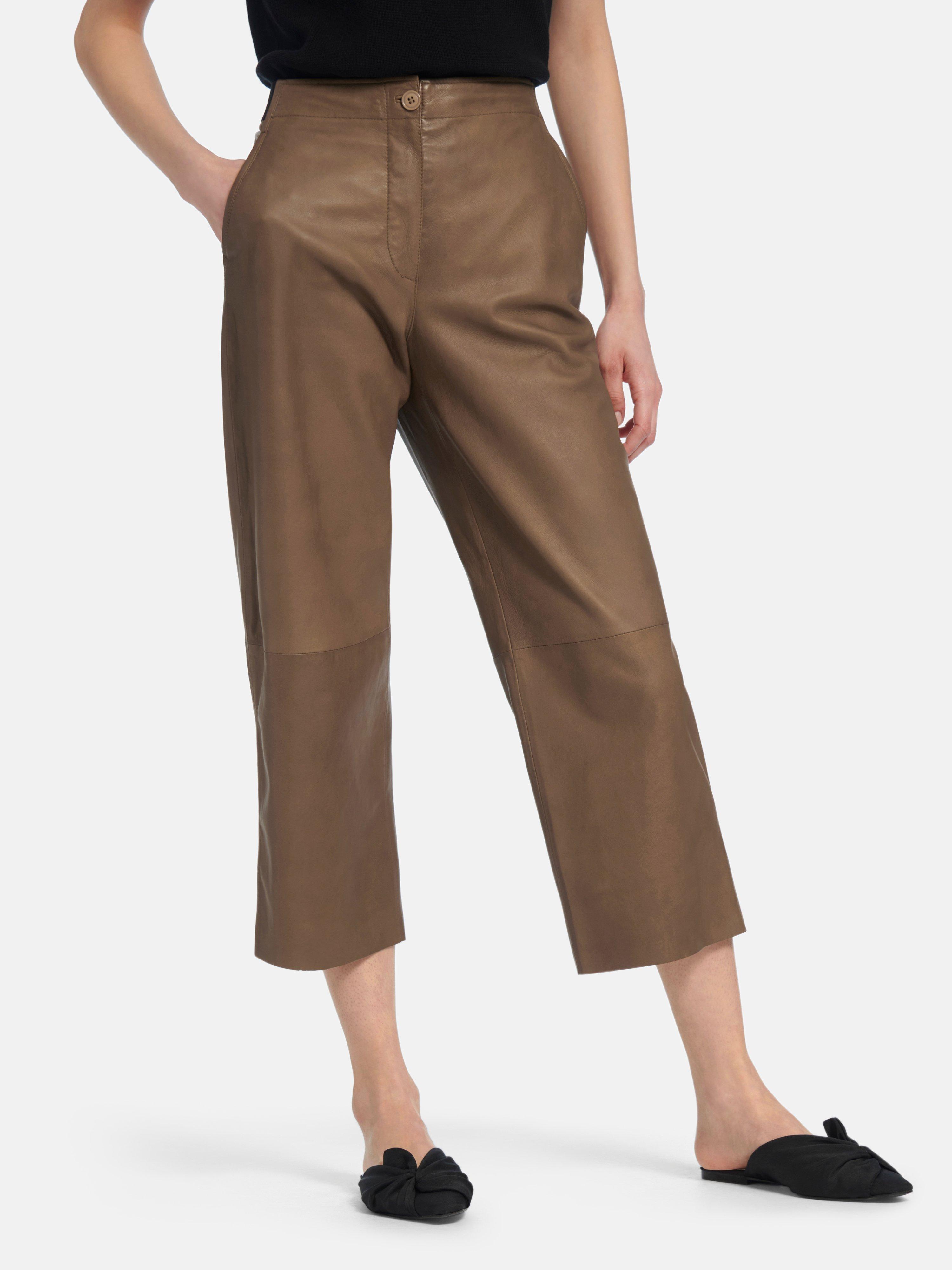 Riani - Leren broekrok - noga