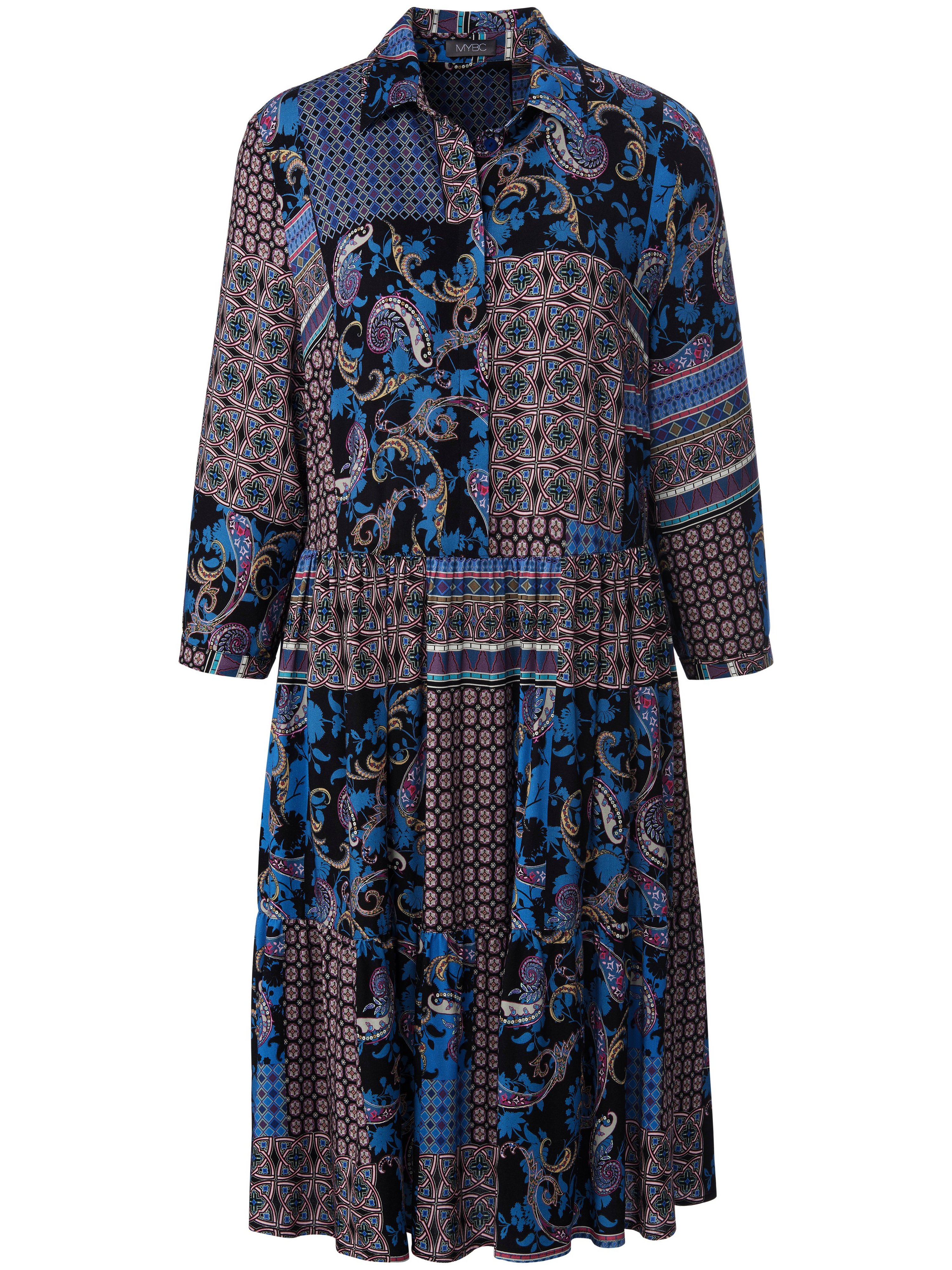 La robe à manches 3/4 avec motif patchwork  MYBC noir