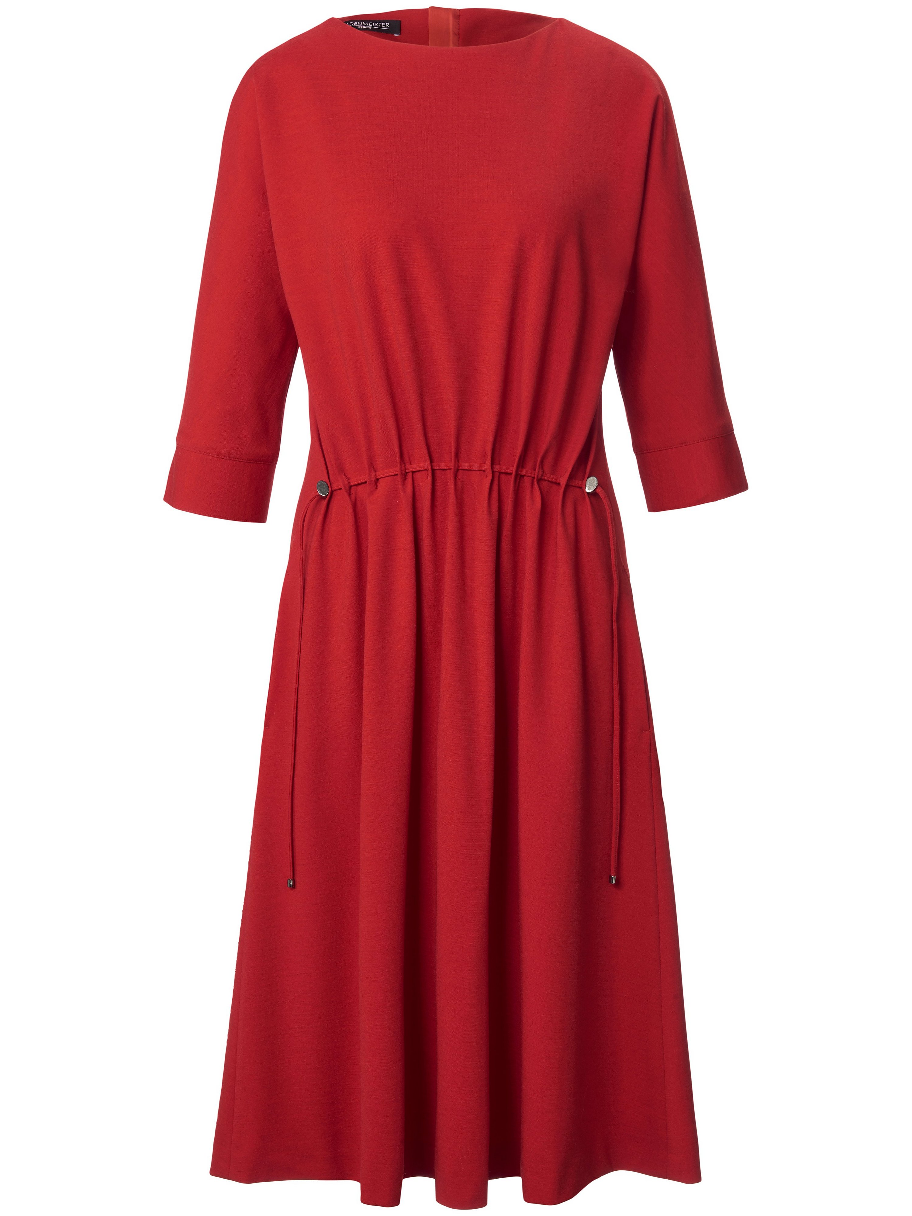 Jersey jurk 3 4 mouwen Van Fadenmeister Berlin rood