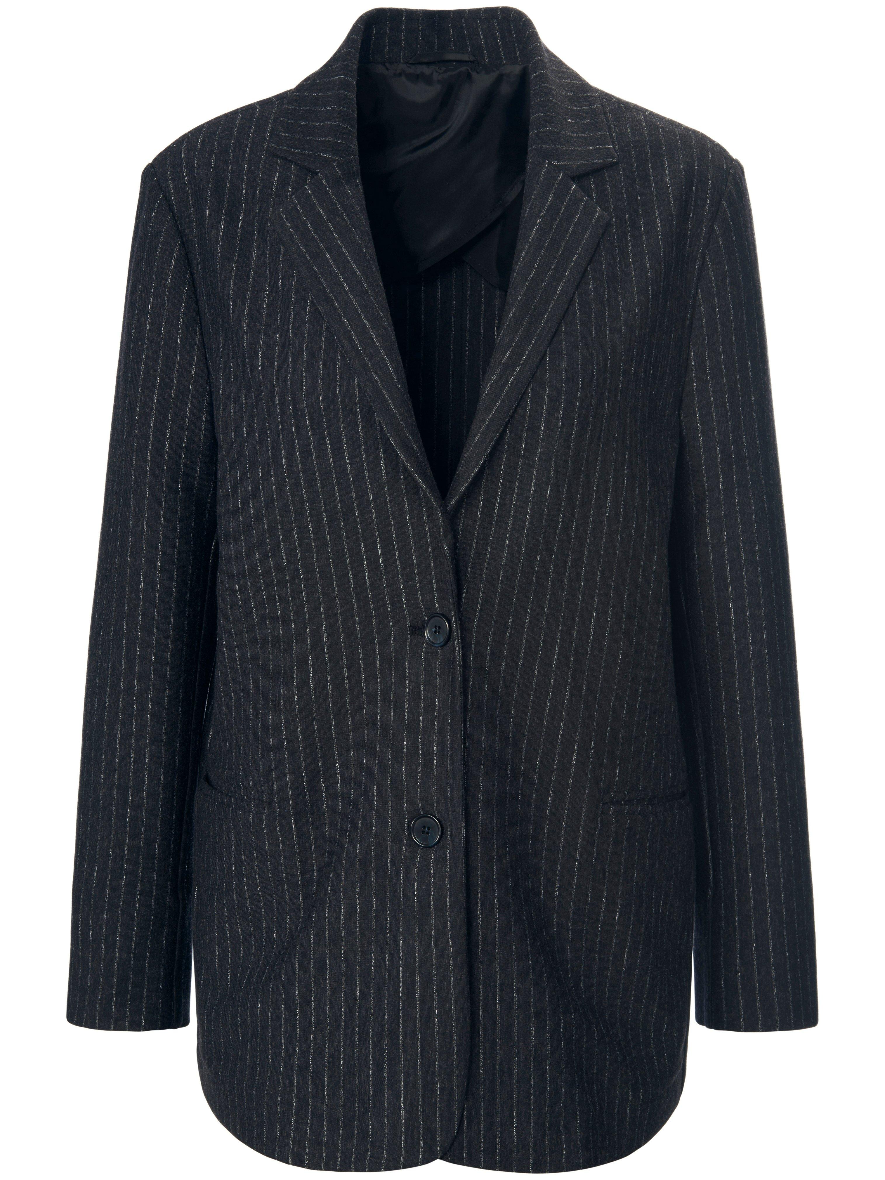 Le blazer en jersey col tailleur étroitisé  tRUE STANDARD bleu