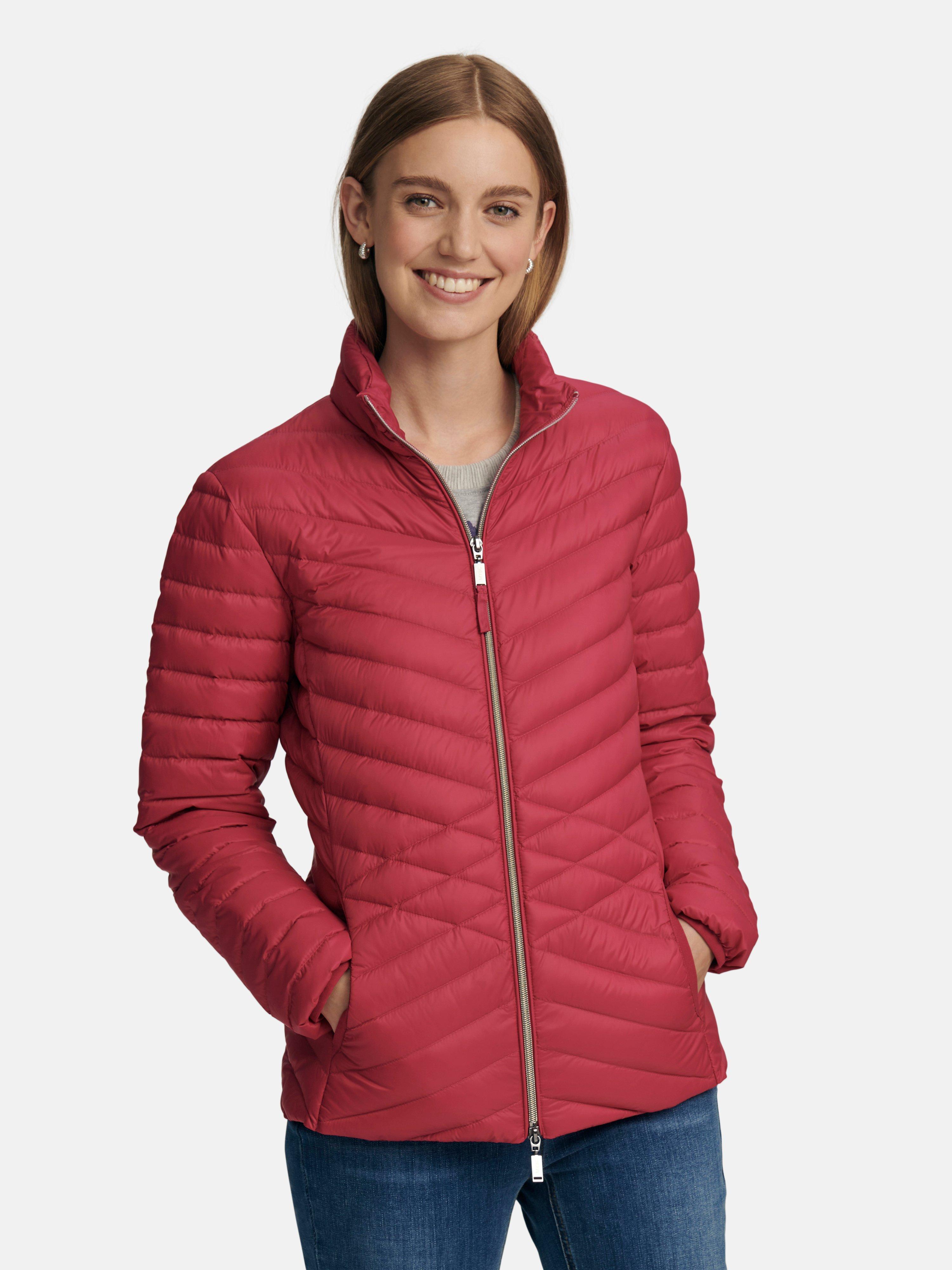 Peter Hahn Daunen-Steppjacke mit Stehkragen Fuchsia