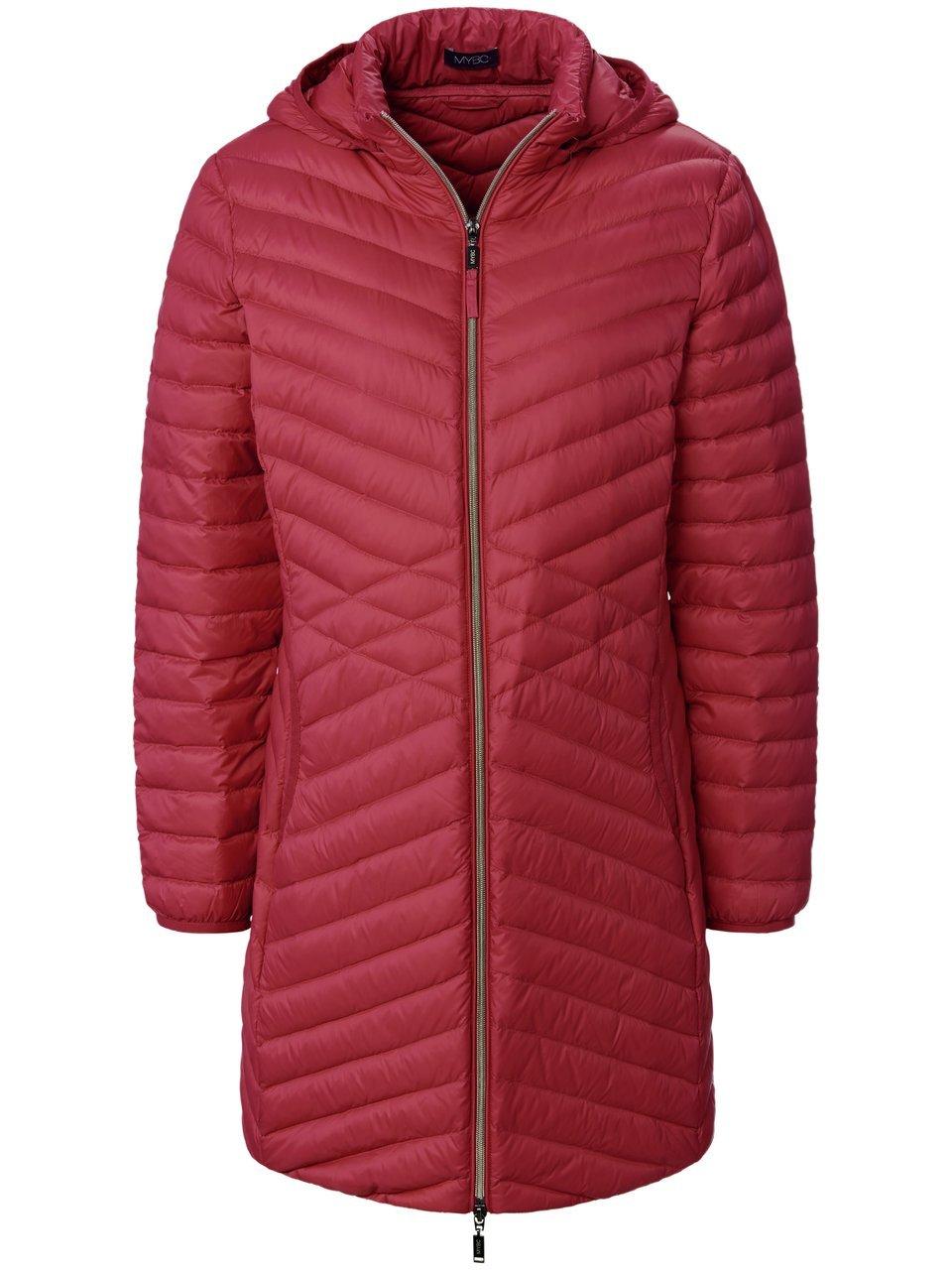 La veste doudoune longue à capuche amovible  MYBC fuchsia