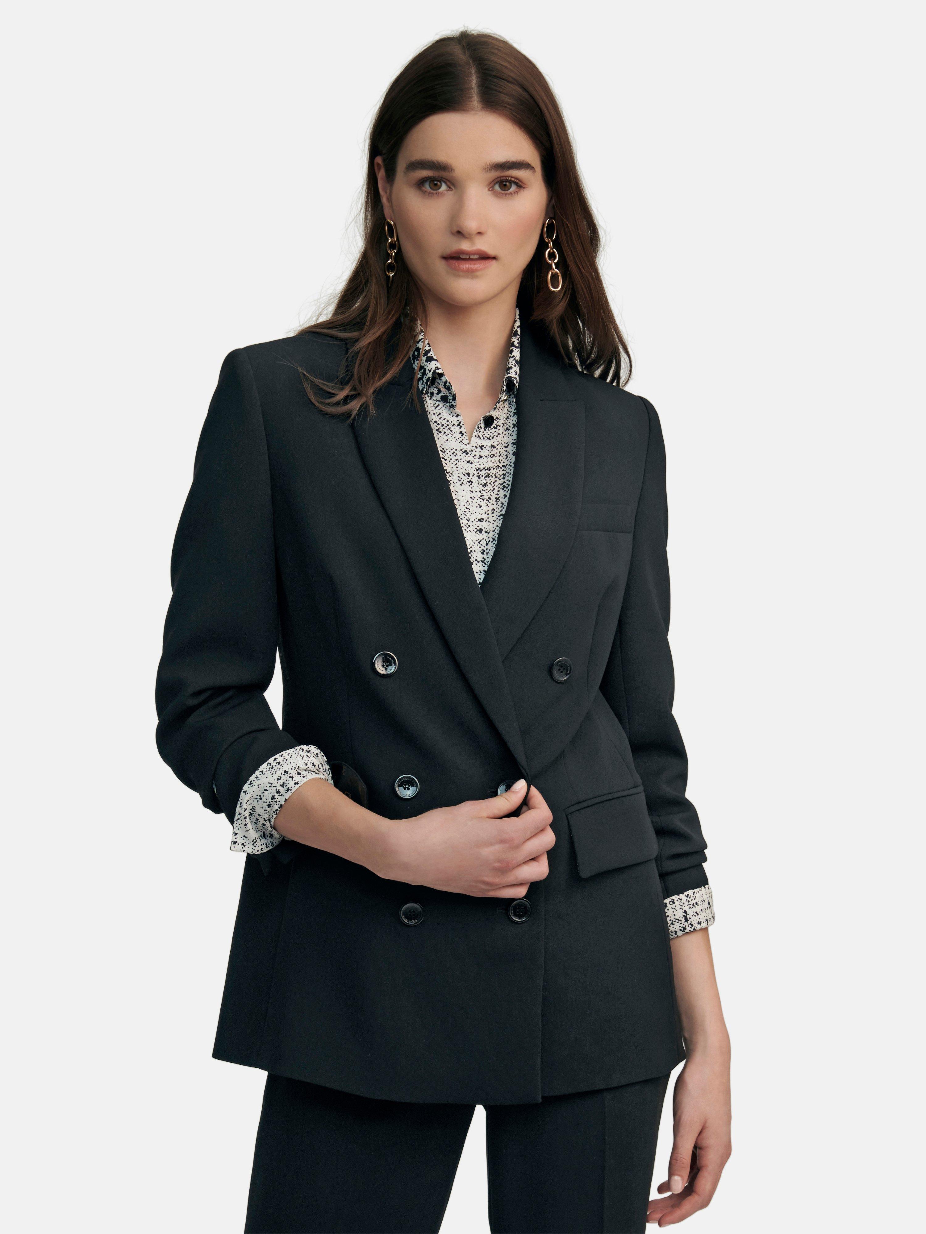 Laura Biagiotti ROMA - Long blazer with mother-of-pearl buttons - black