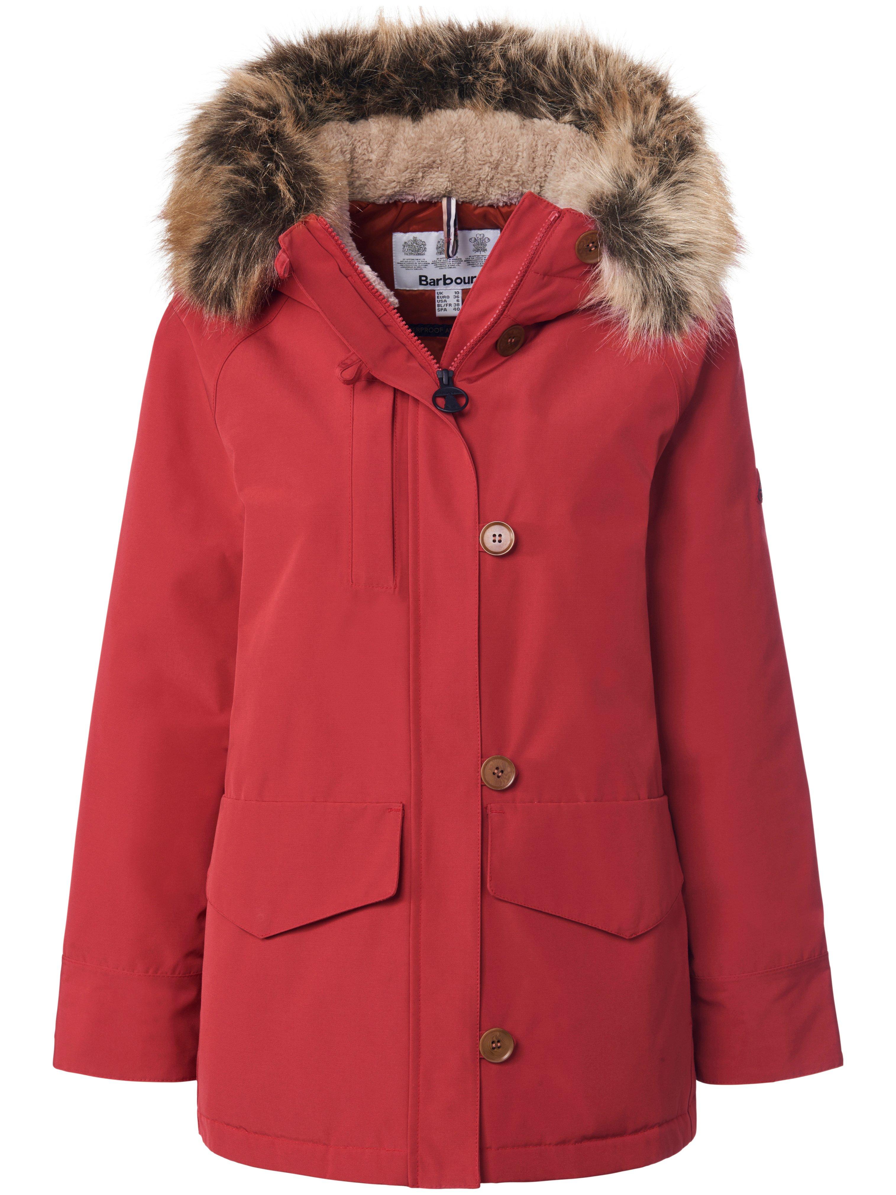 La veste longue à capuche  Barbour rouge