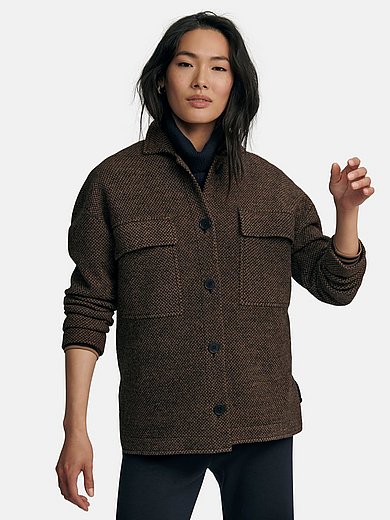 MAERZ Muenchen - Knitted overshirt in 100% new milled wool