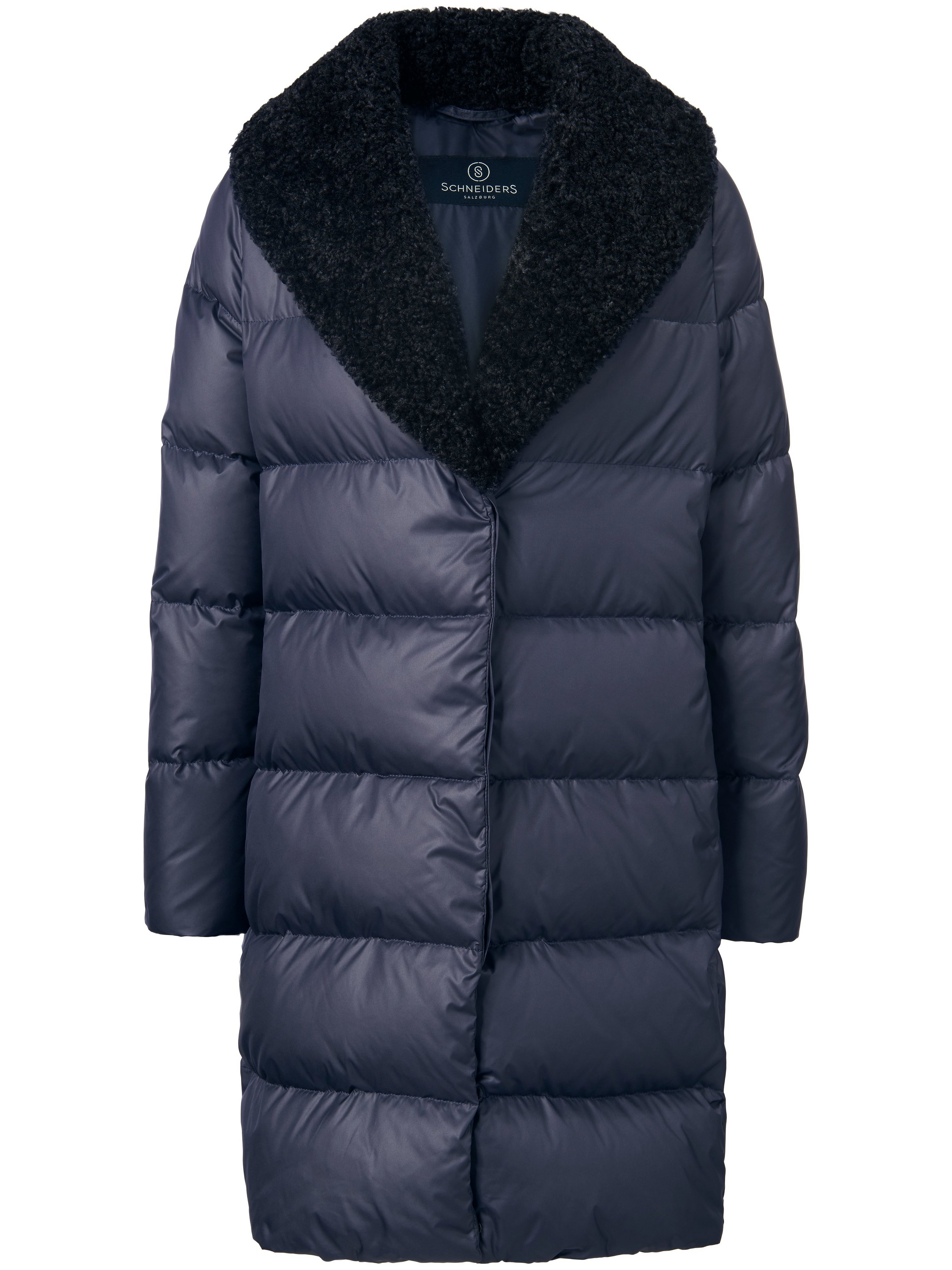 Le manteau 3/4 doudoune large col tailleur  Schneiders Salzburg bleu
