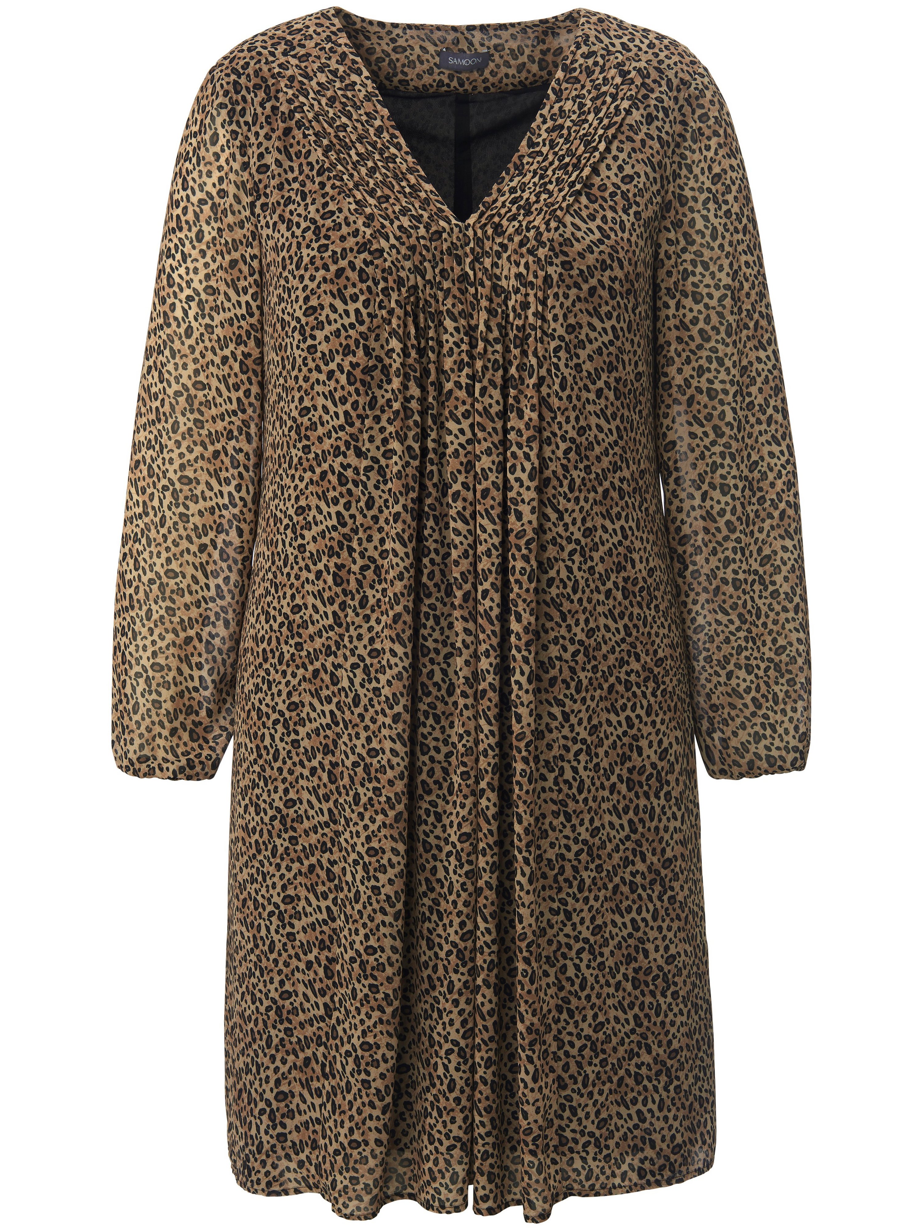 La robe actuelle avec mini imprimé léopard  Samoon beige