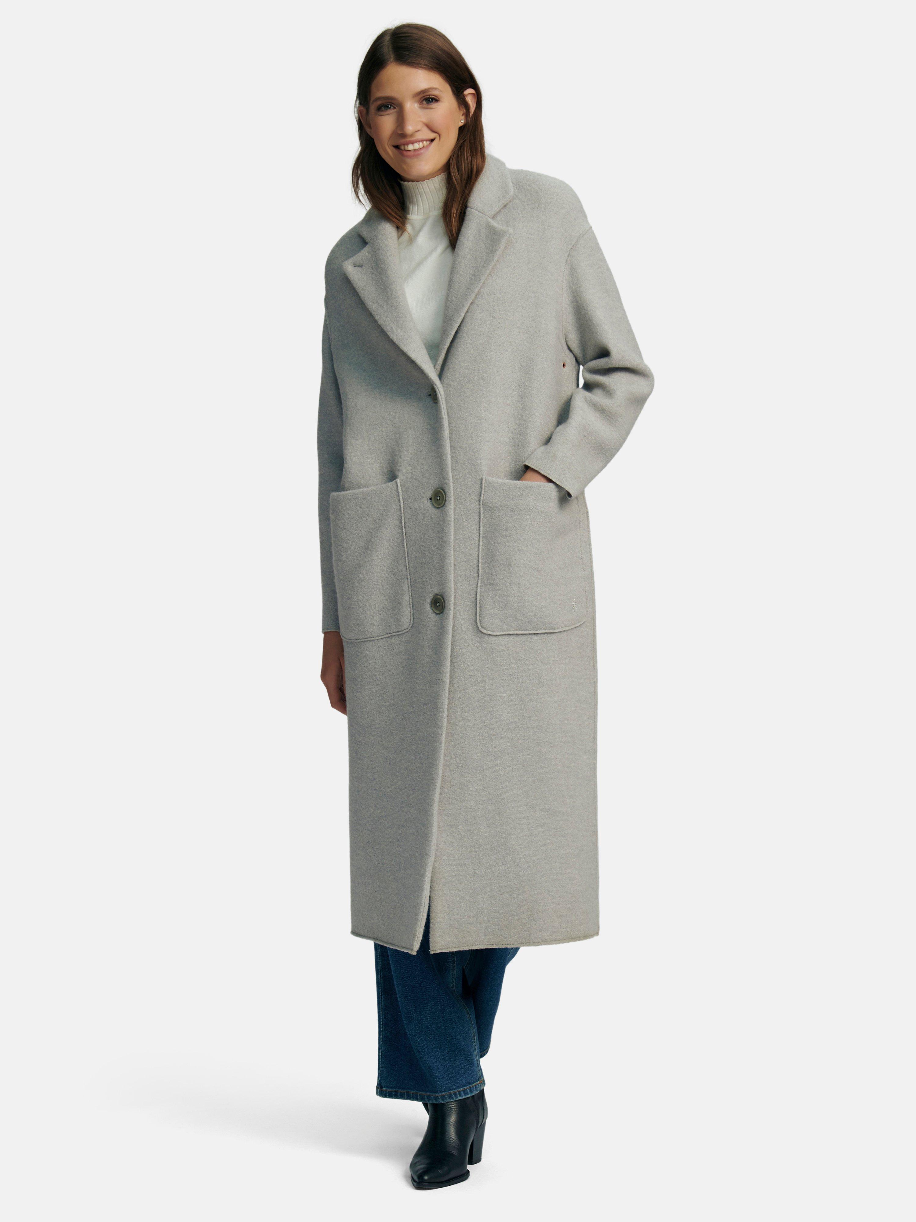manteau gris clair laine