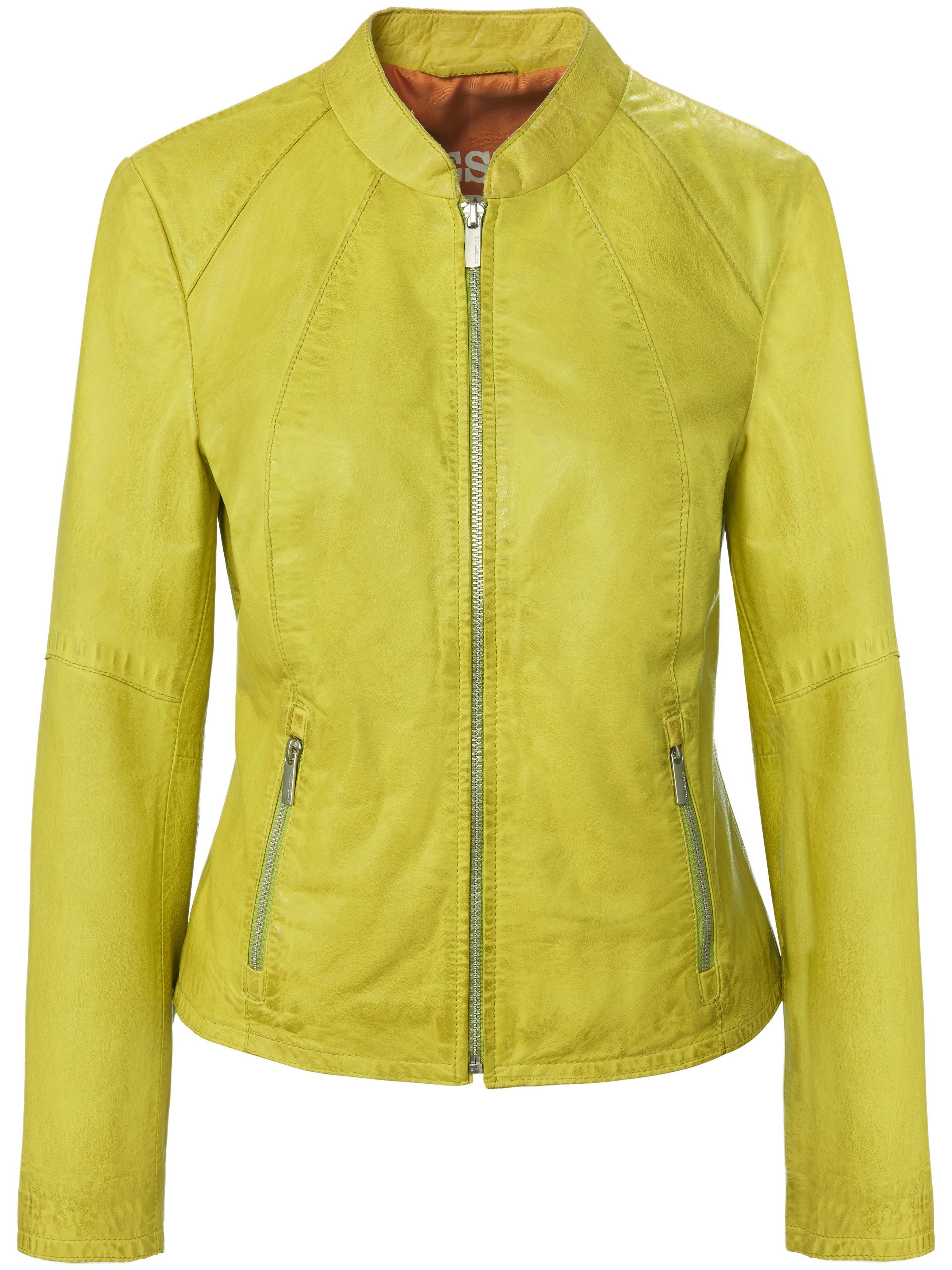 Leather jacket Milestone yellow