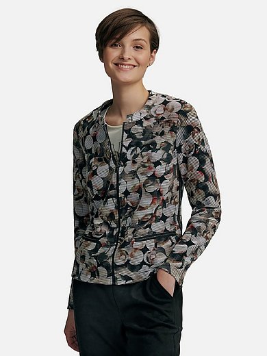 Rabe - Jersey jacket unlined wit attractive print - multicoloured/brown