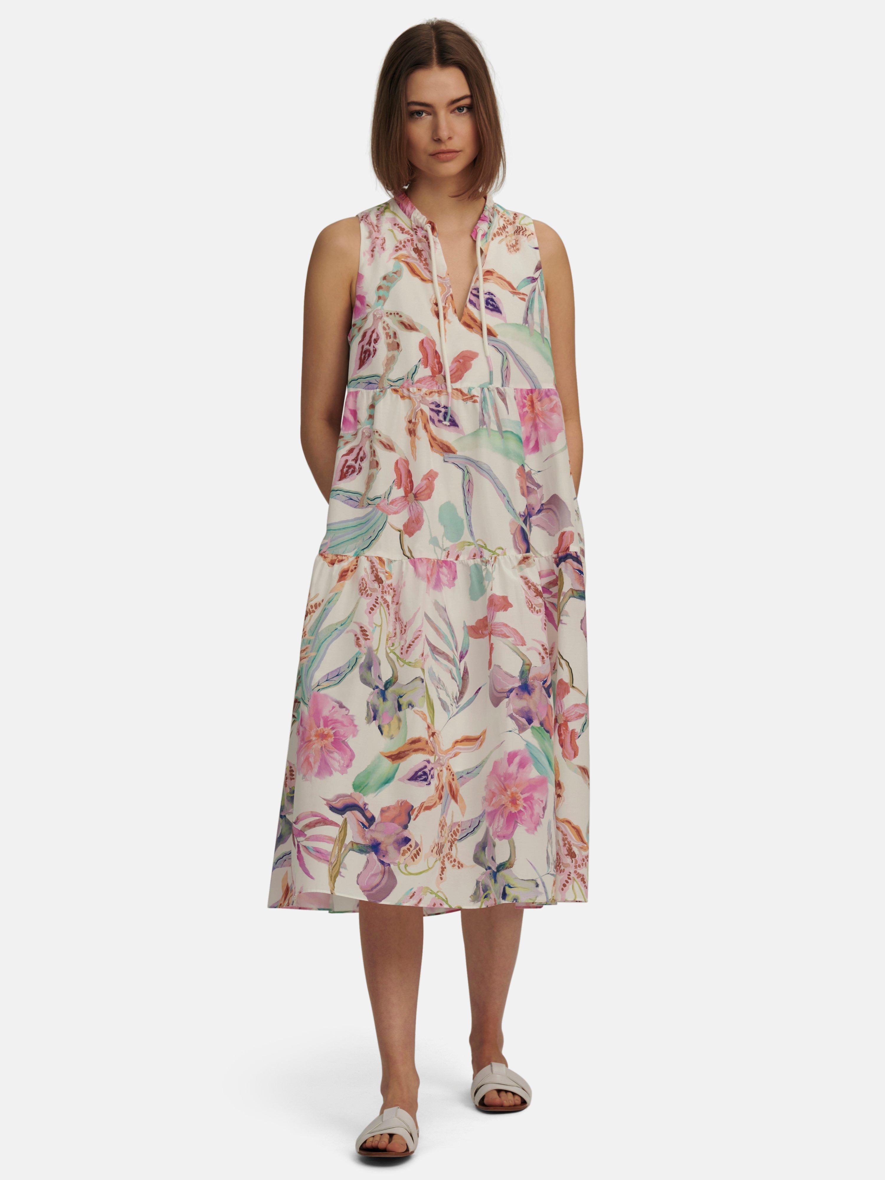 Marc Cain Kleid Weiss Multicolor 