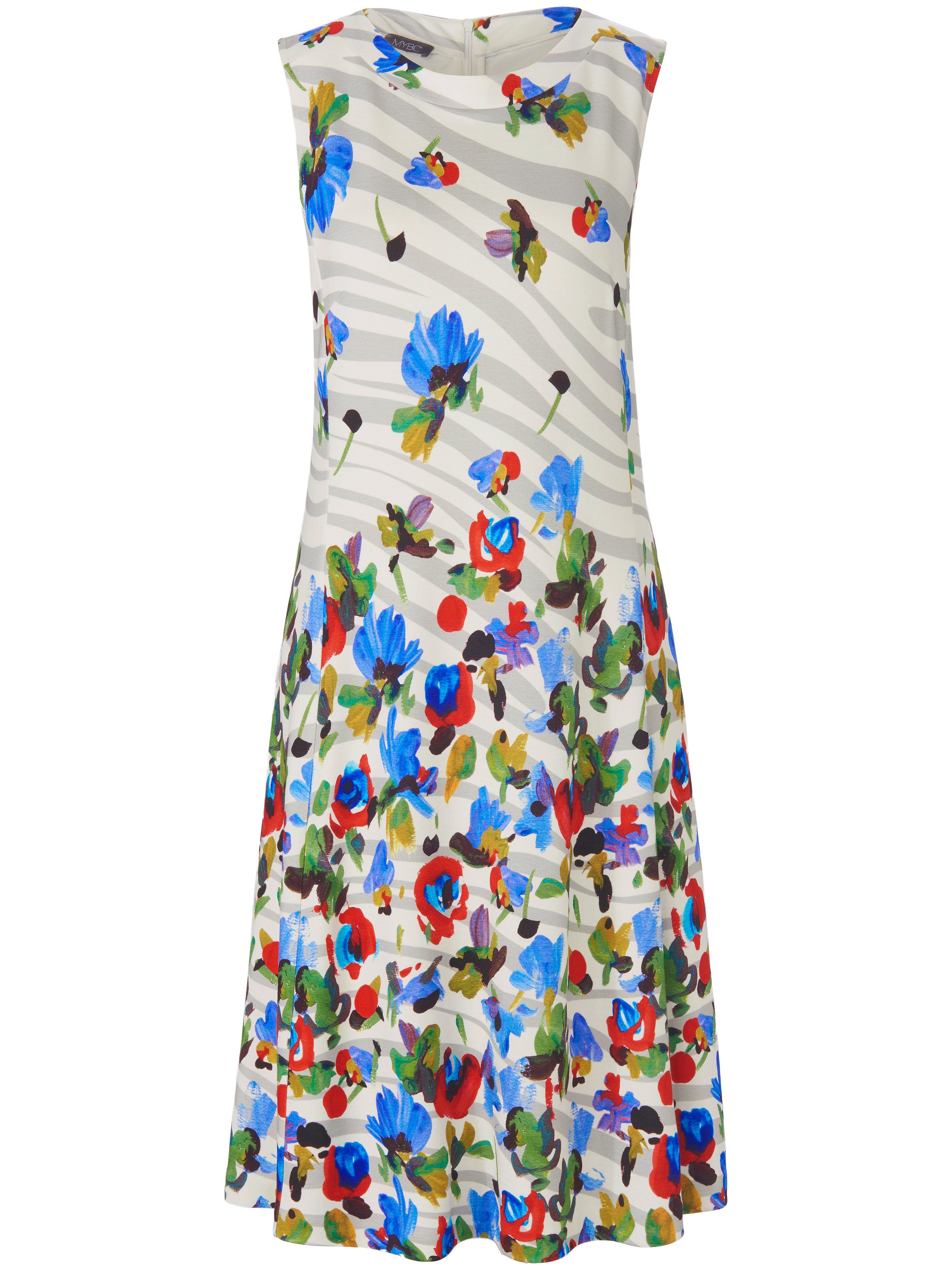 Mouwloze jersey jurk bloemenprint Van MYBC multicolour