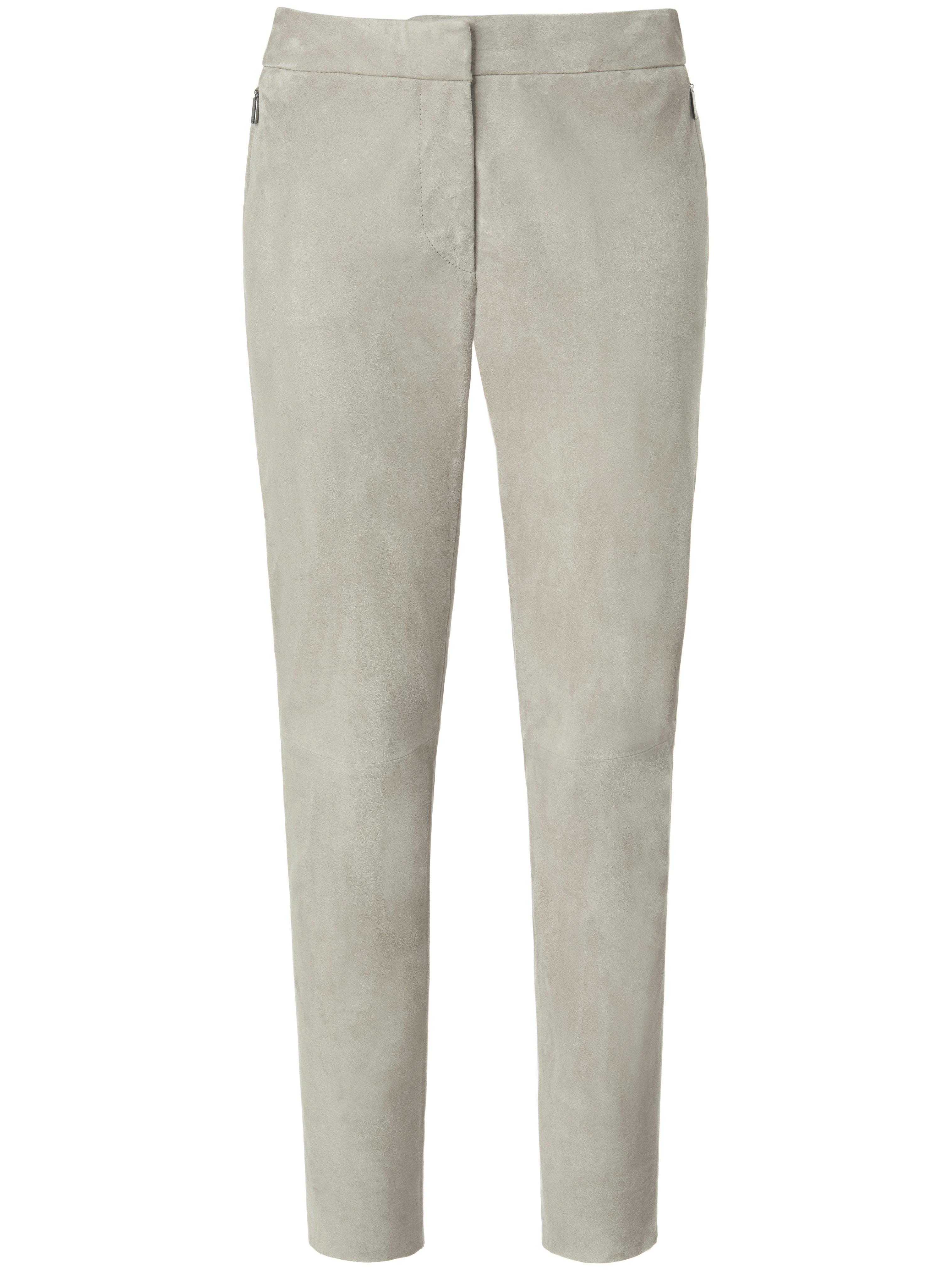 Leren broek geitensuèdeleer Van Fadenmeister Berlin beige