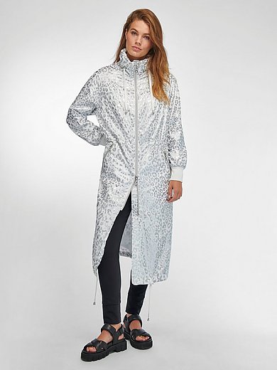 Reusachtig klep Wat leuk Looxent - Lichte jas met luipaardprint - wit/zilverkleur