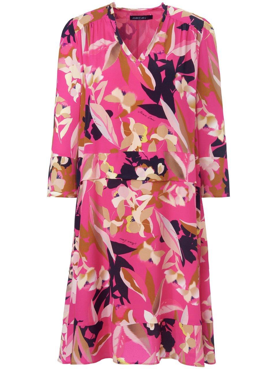 Jurk 3/4-mouwen en bloemenprint Van Marc Cain pink