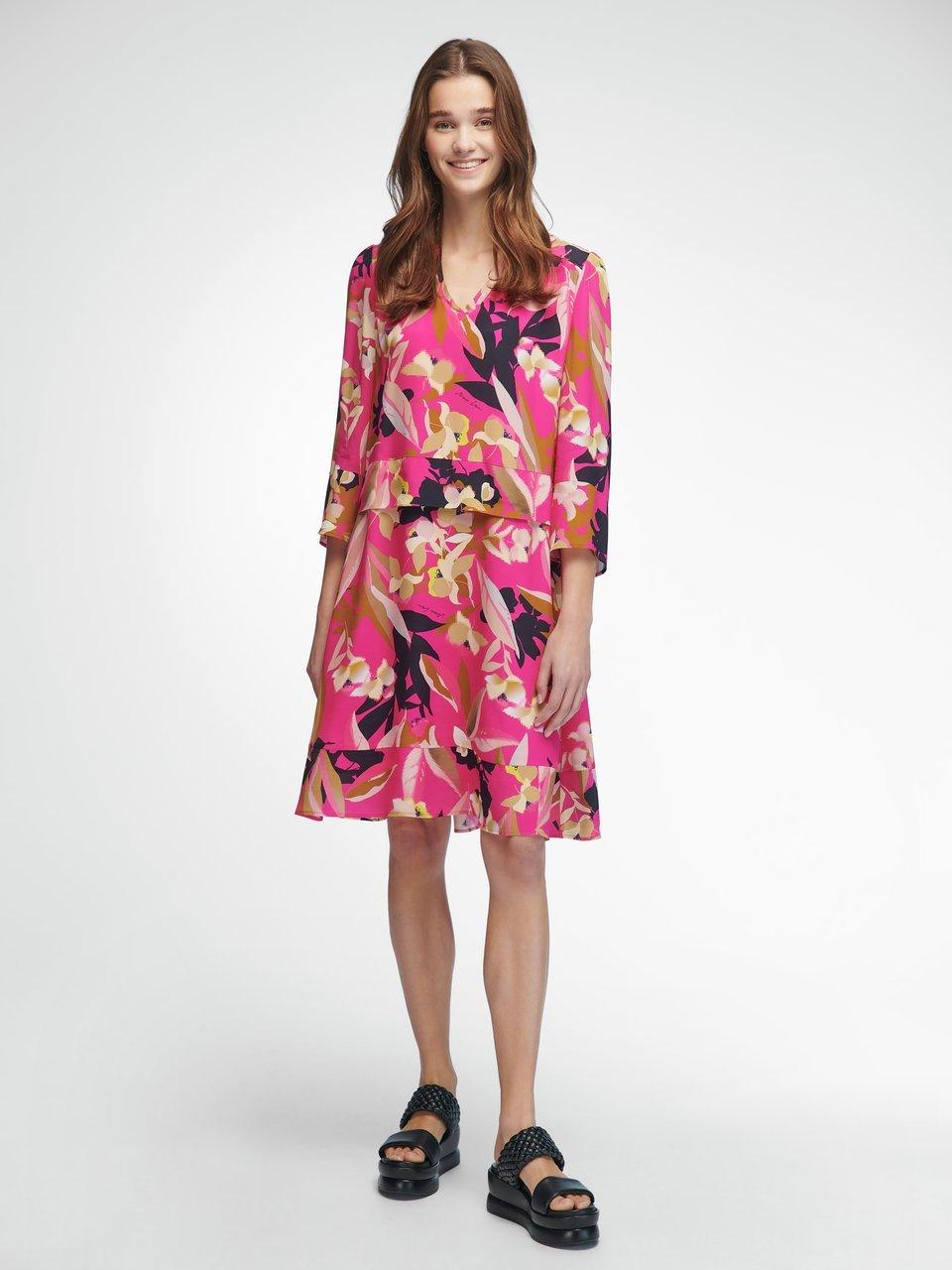 Marc Cain - Jurk met 3/4-mouwen en bloemenprint - pink/multicolour