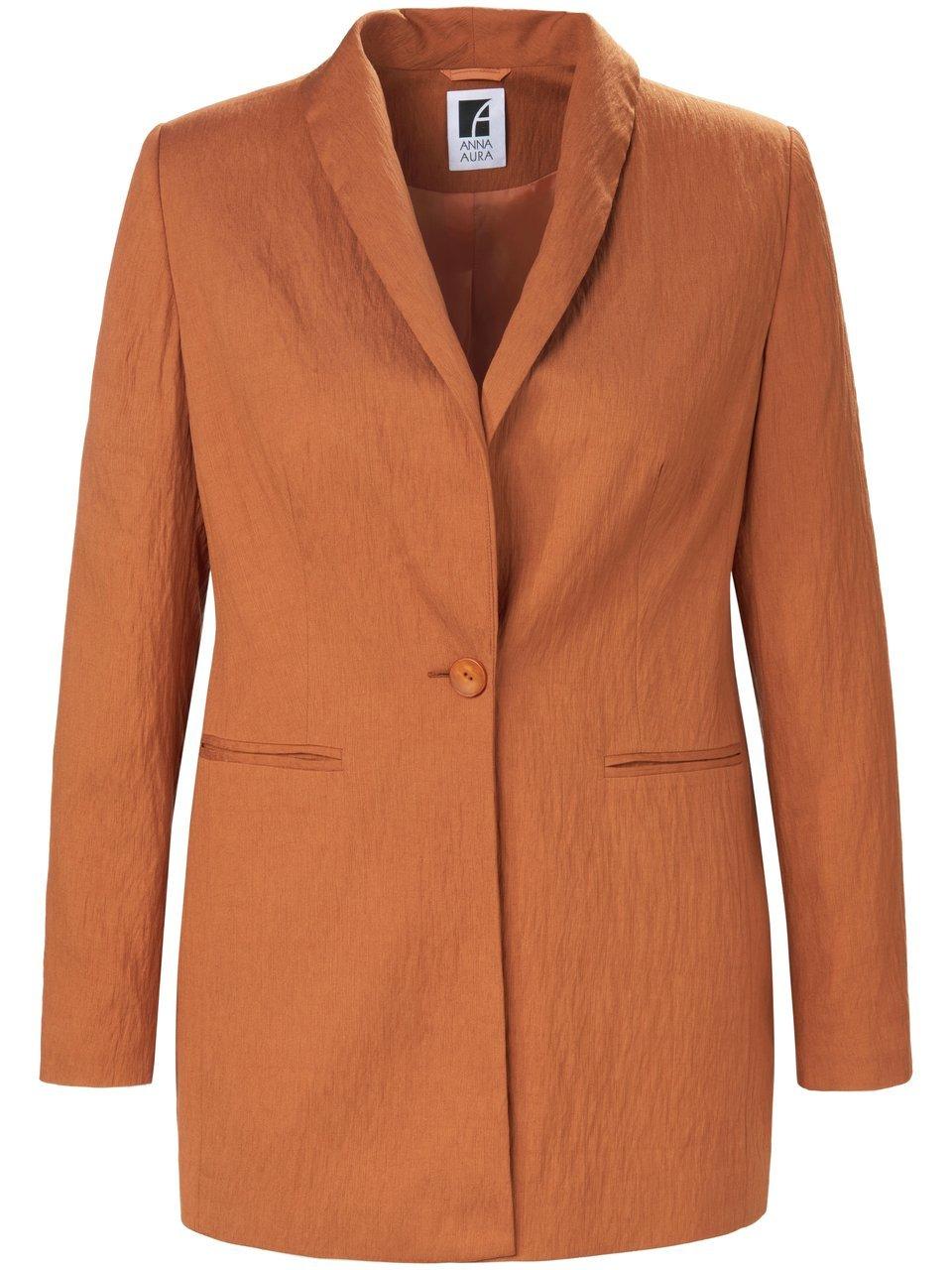 Blazer sjaalkraag Van Anna Aura oranje