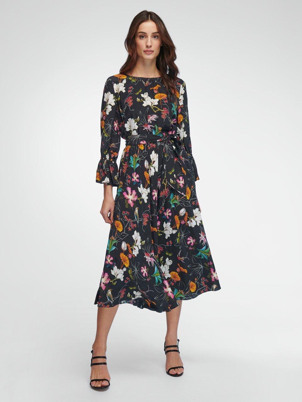 Laura Biagiotti Roma - Kleid aus 100% Seide - Schwarz/Multicolor