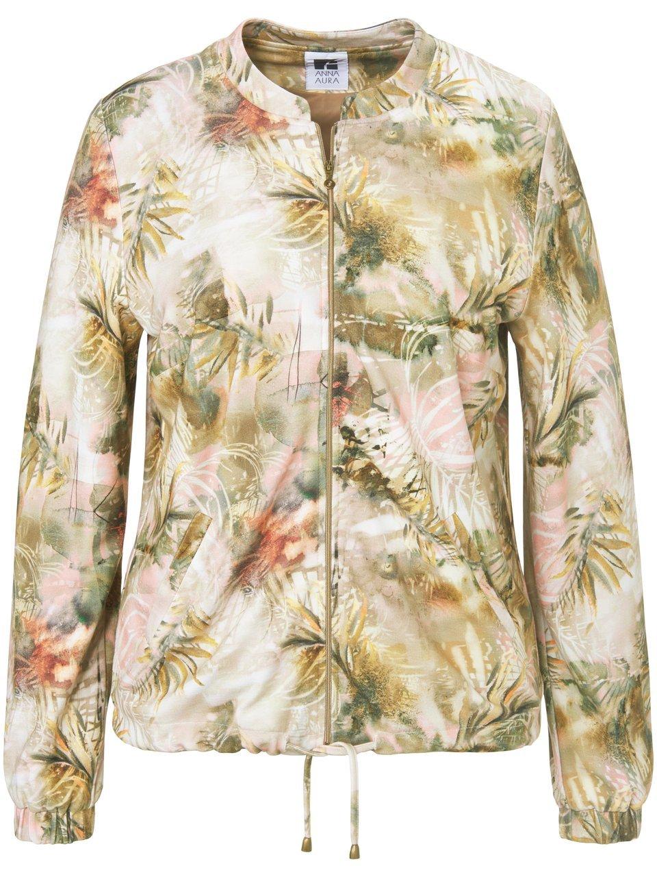 Jersey blouson blaadjesprint Van Anna Aura multicolour