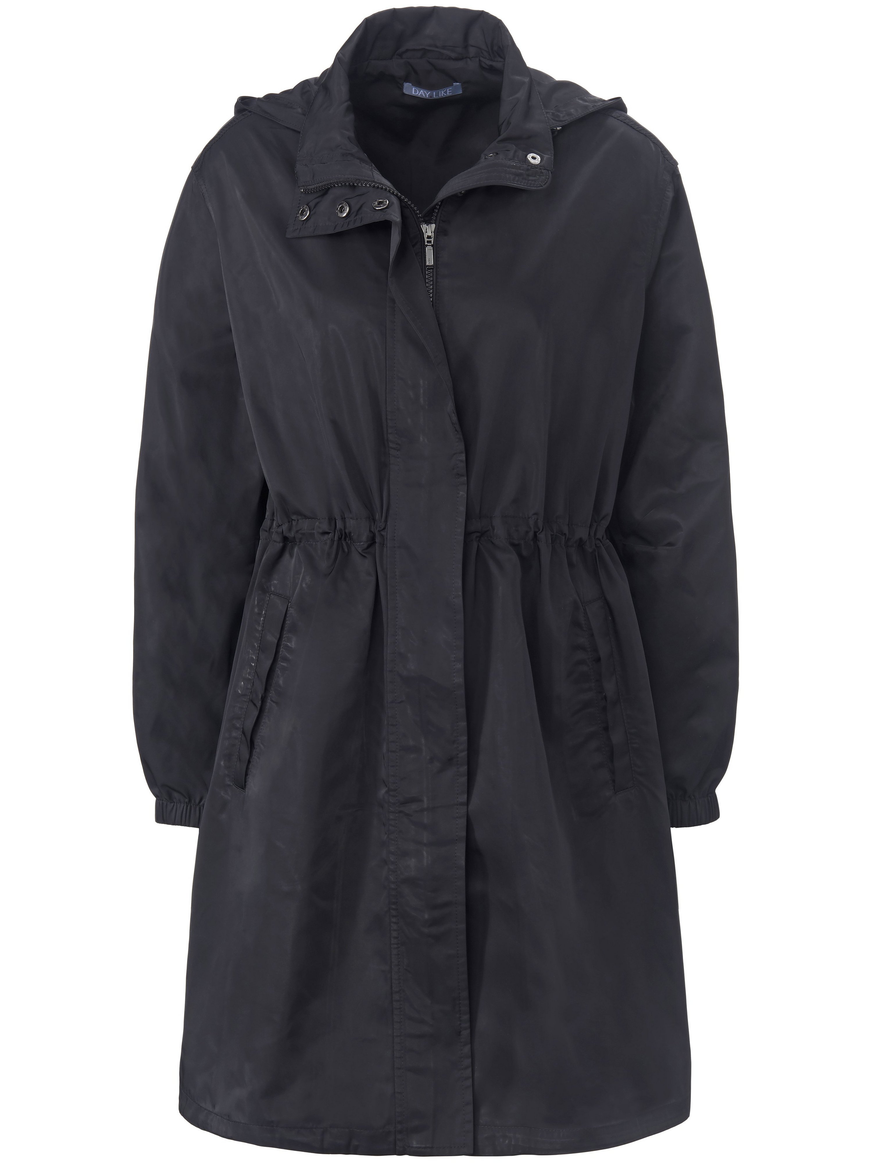 Water-repellent lightweight coat zip-off hood DAY.LIKE black