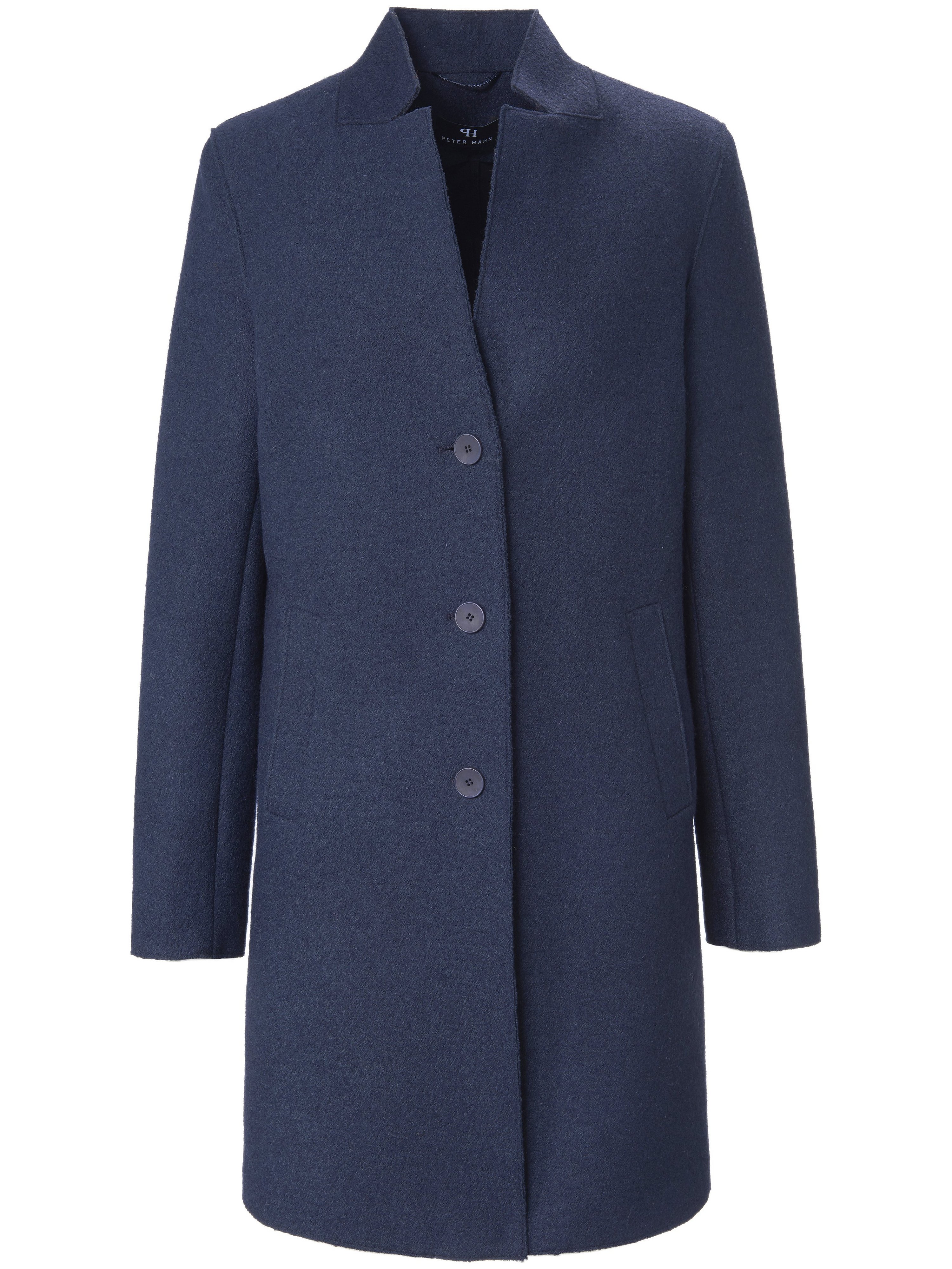 Short coat in wool mix Peter Hahn blue