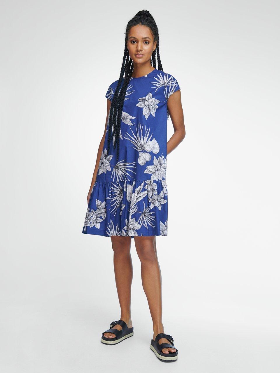 Riani - Kleid mit überschnittener Schulter - Blau/Multicolor