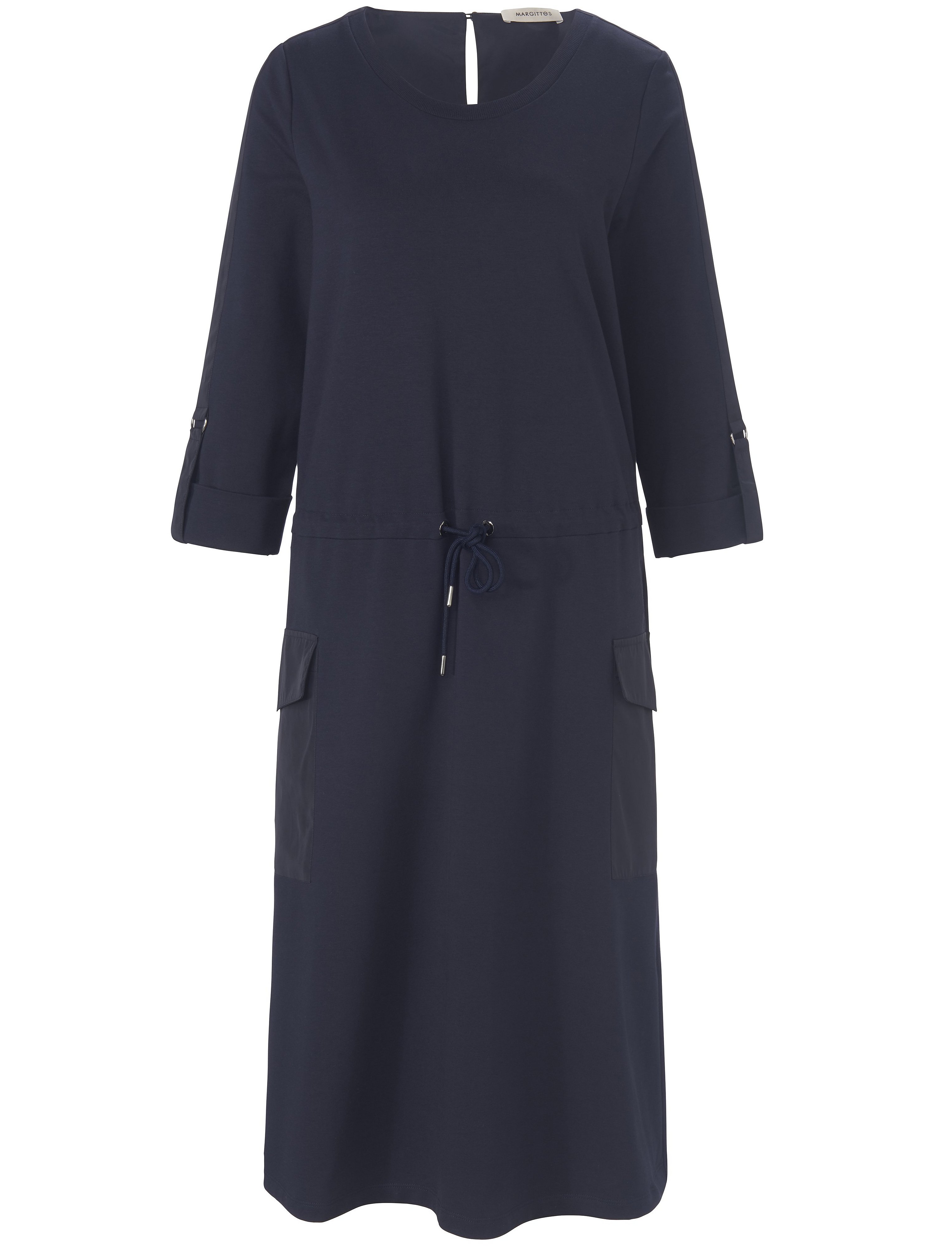 Jersey jurk in recht model Van Margittes blauw