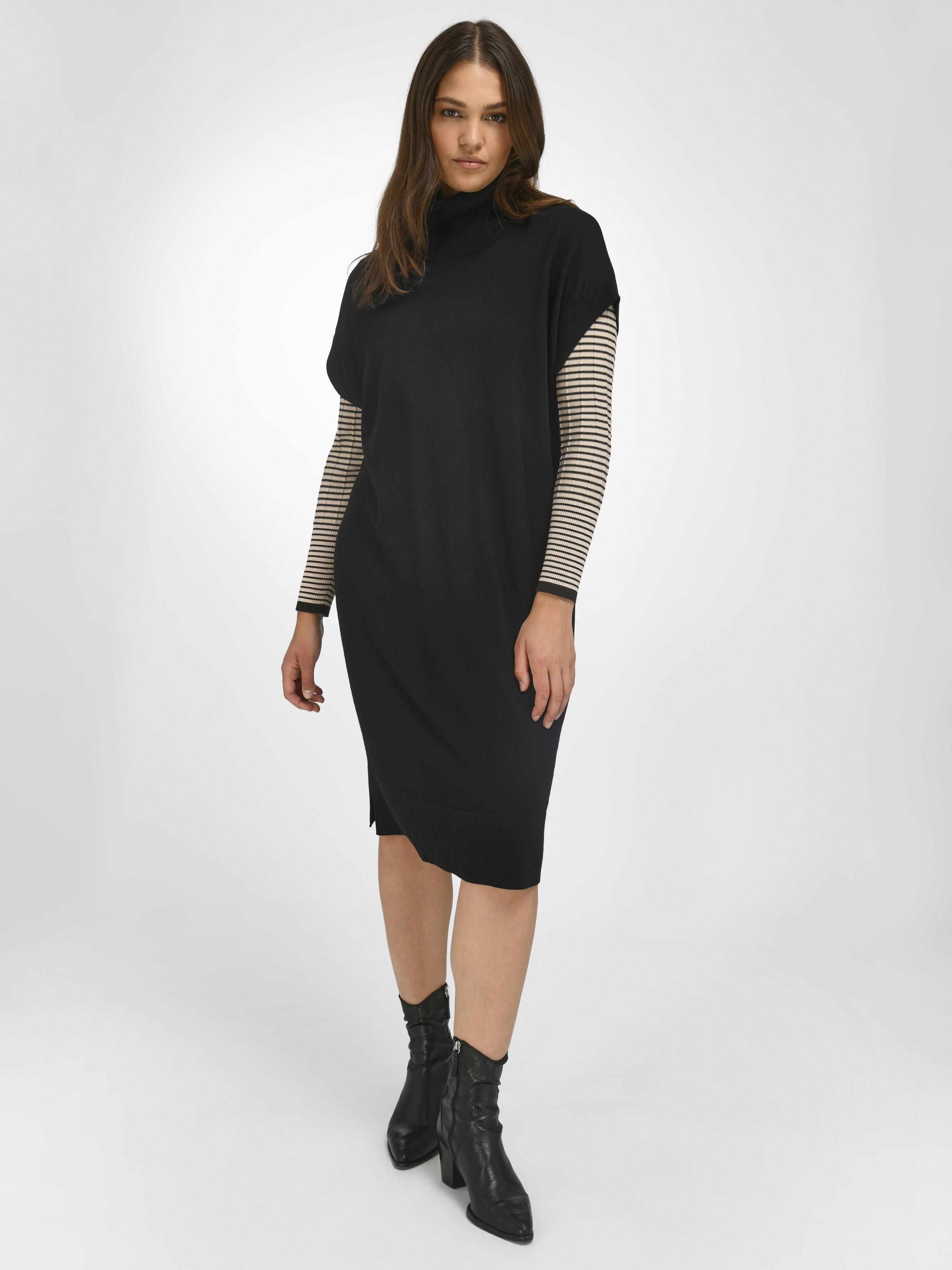 Zwarte tricot online jurk