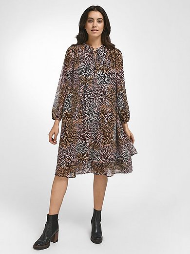 Emilia Lay - Kleid mit Rüschen-Stehkragen
