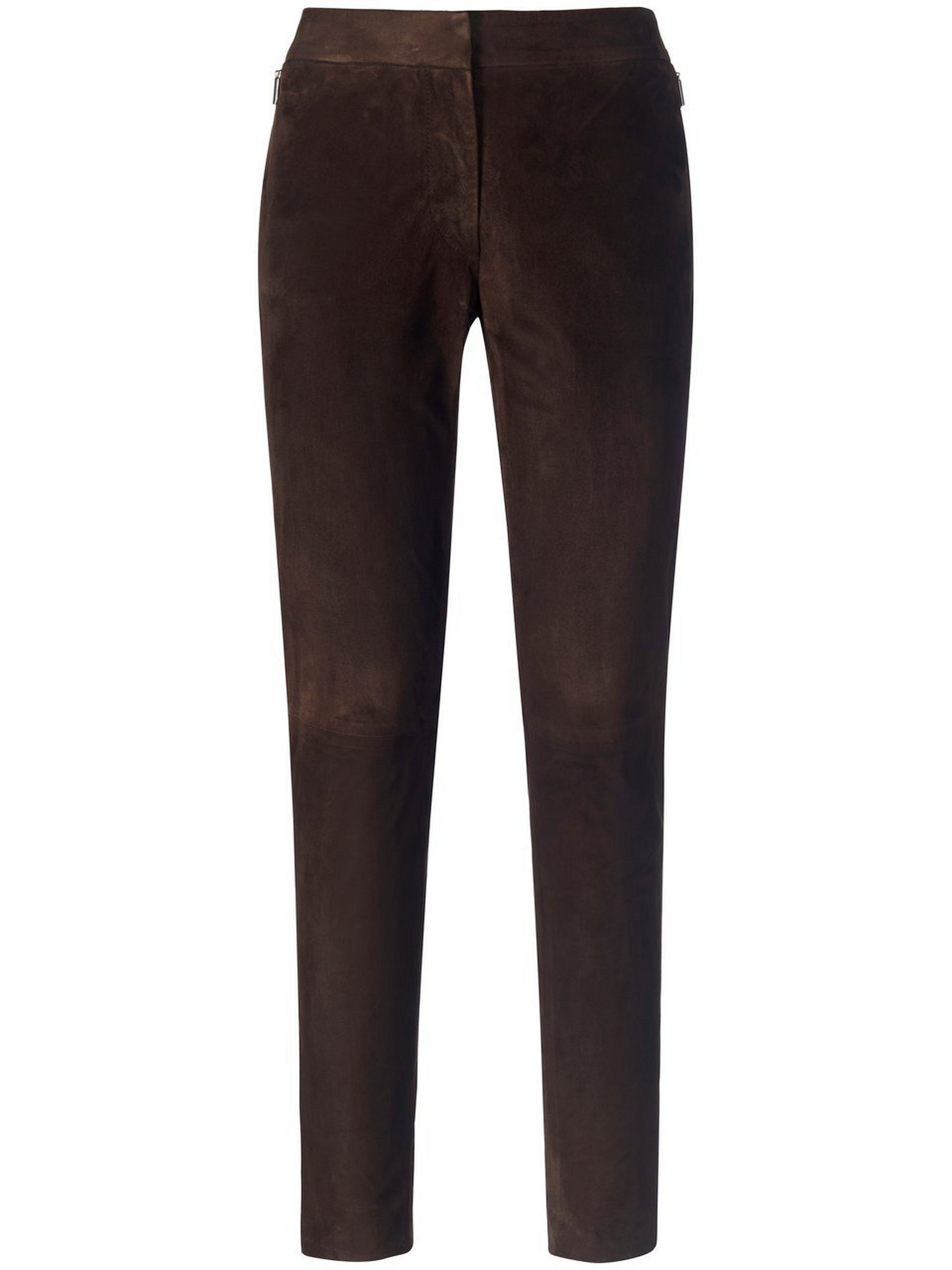Le pantalon cuir velours chevreau  Fadenmeister Berlin marron taille 42