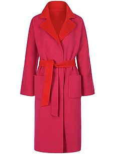 reversible coat in wool and cashmere mix