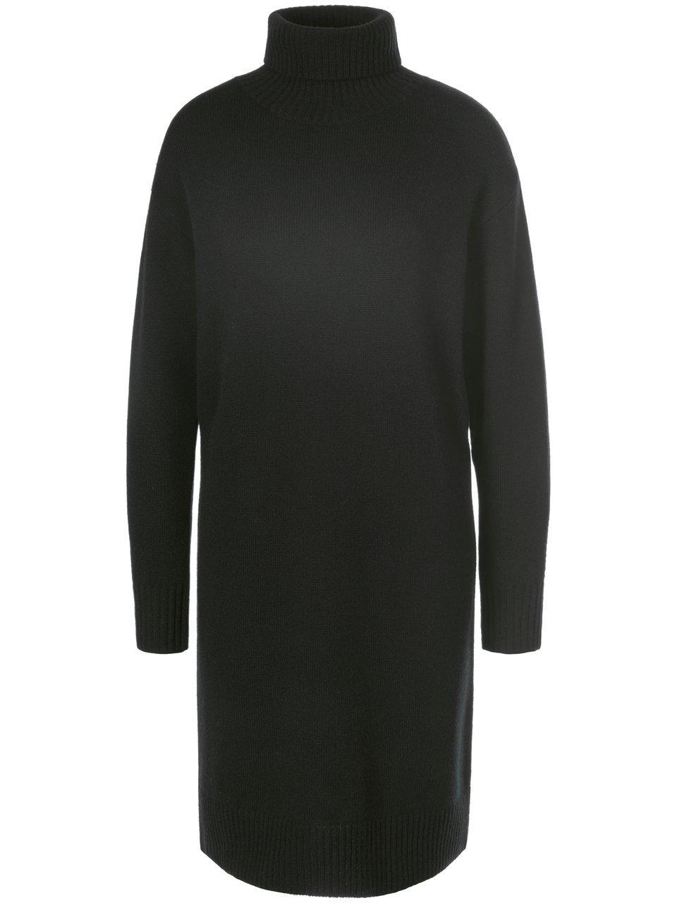 Thumbnail - Rollkragen-Strickkleid Peter Hahn schwarz