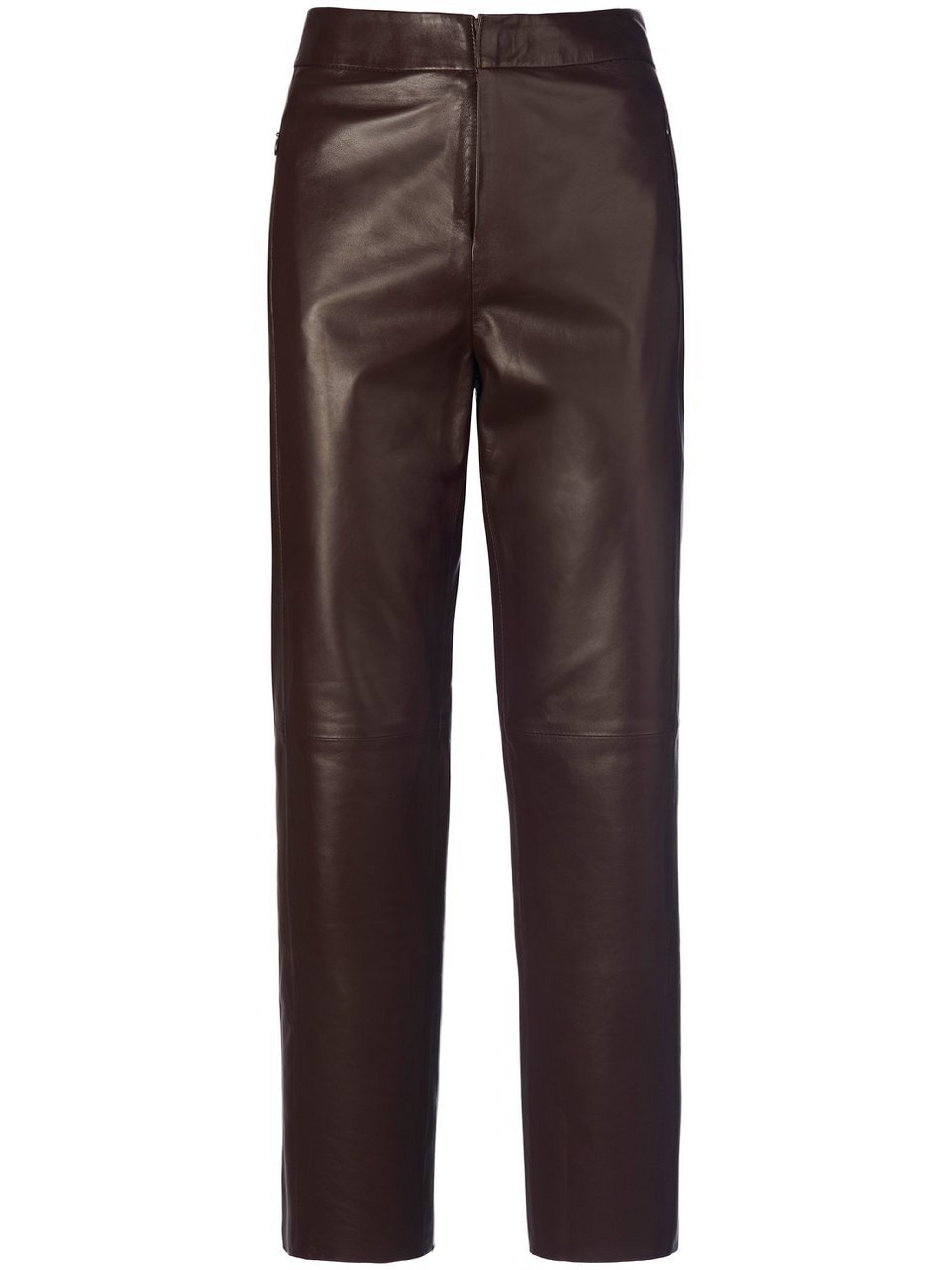 Le pantalon longueur chevilles cuir nappa d’agn  portray berlin rouge taille 42