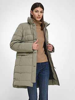 Peter Hahn Synthetik Nicki-mantel in Natur Damen Bekleidung Mäntel Lange Jacken und Winterjacken 