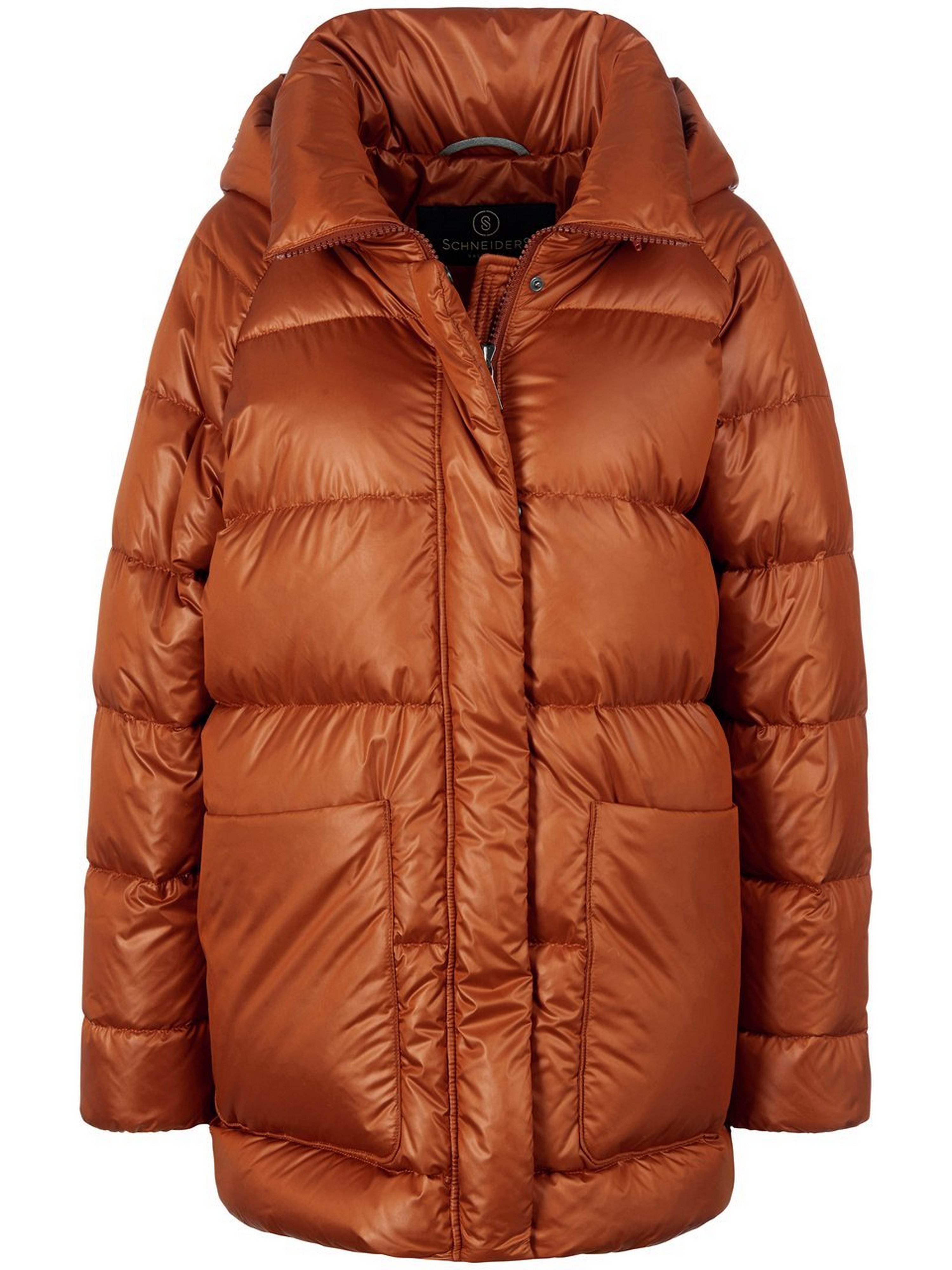 La veste doudoune avec capuche amovible  Schneiders Salzburg orange taille 48