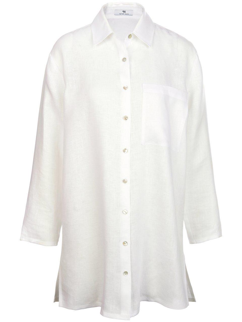 Peter Hahn Lange blouse 100% linnen Van  wit