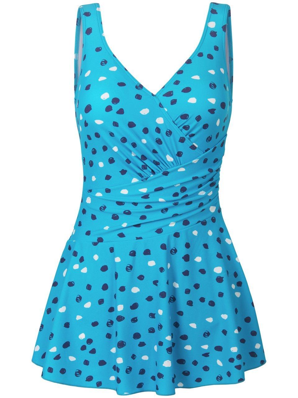 Badpak stippenprint Van Sunmarin turquoise