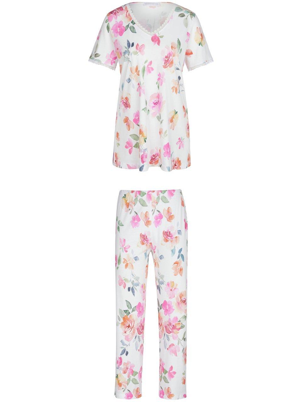 Pyjama bloemimpressies Van Hutschreuther roze