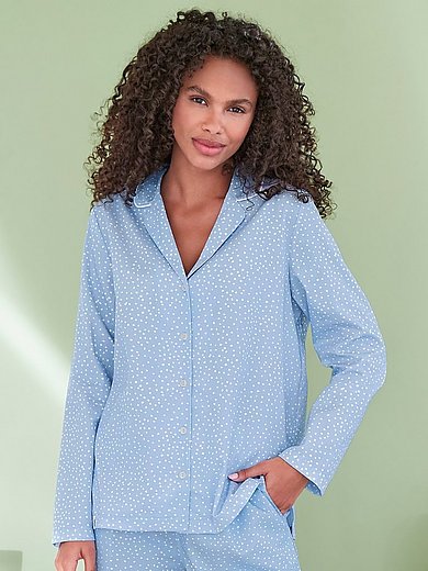 uhyre forum Hollywood Seidensticker - Pyjamas-jakke - Lys blå/hvid