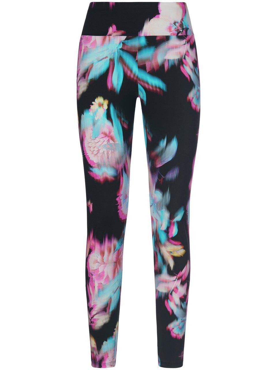 Enkellange legging bloemenprint Van DEHA zwart