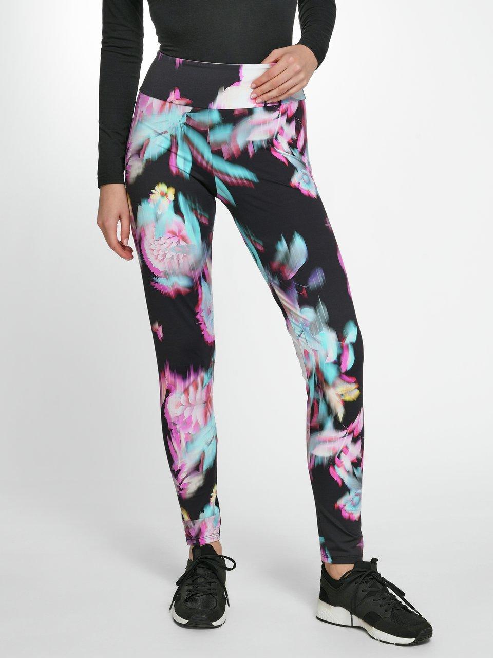 DEHA - Enkellange legging met bloemenprint zwart/multicolour