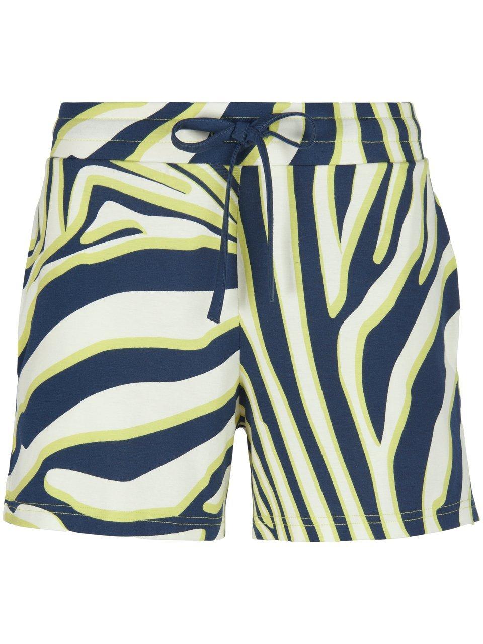 Korte pyjamabroek zebraprint Van Mey blauw