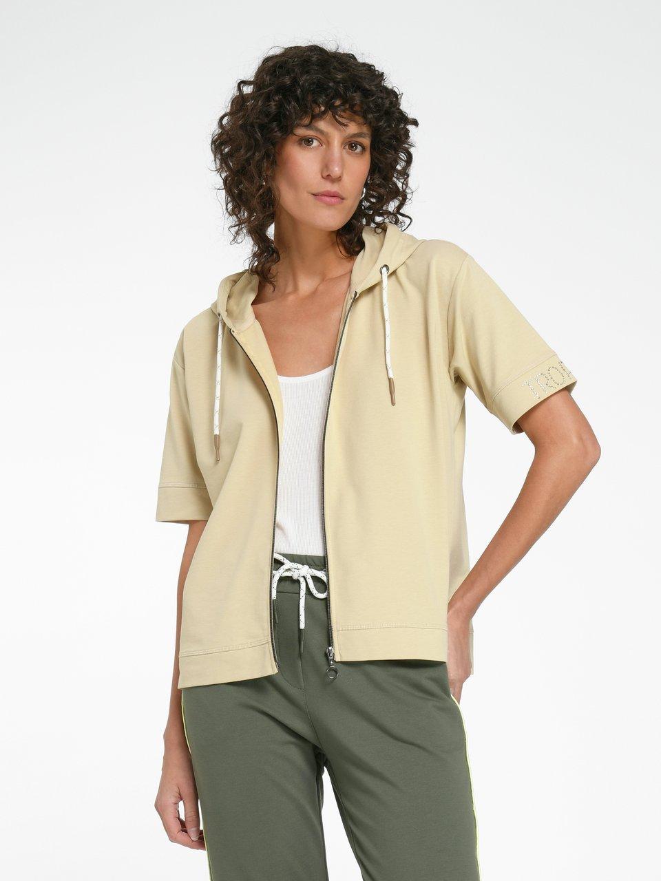 MYBC - Kapuzen-Sweatjacke mit 1/2-Arm - Sand