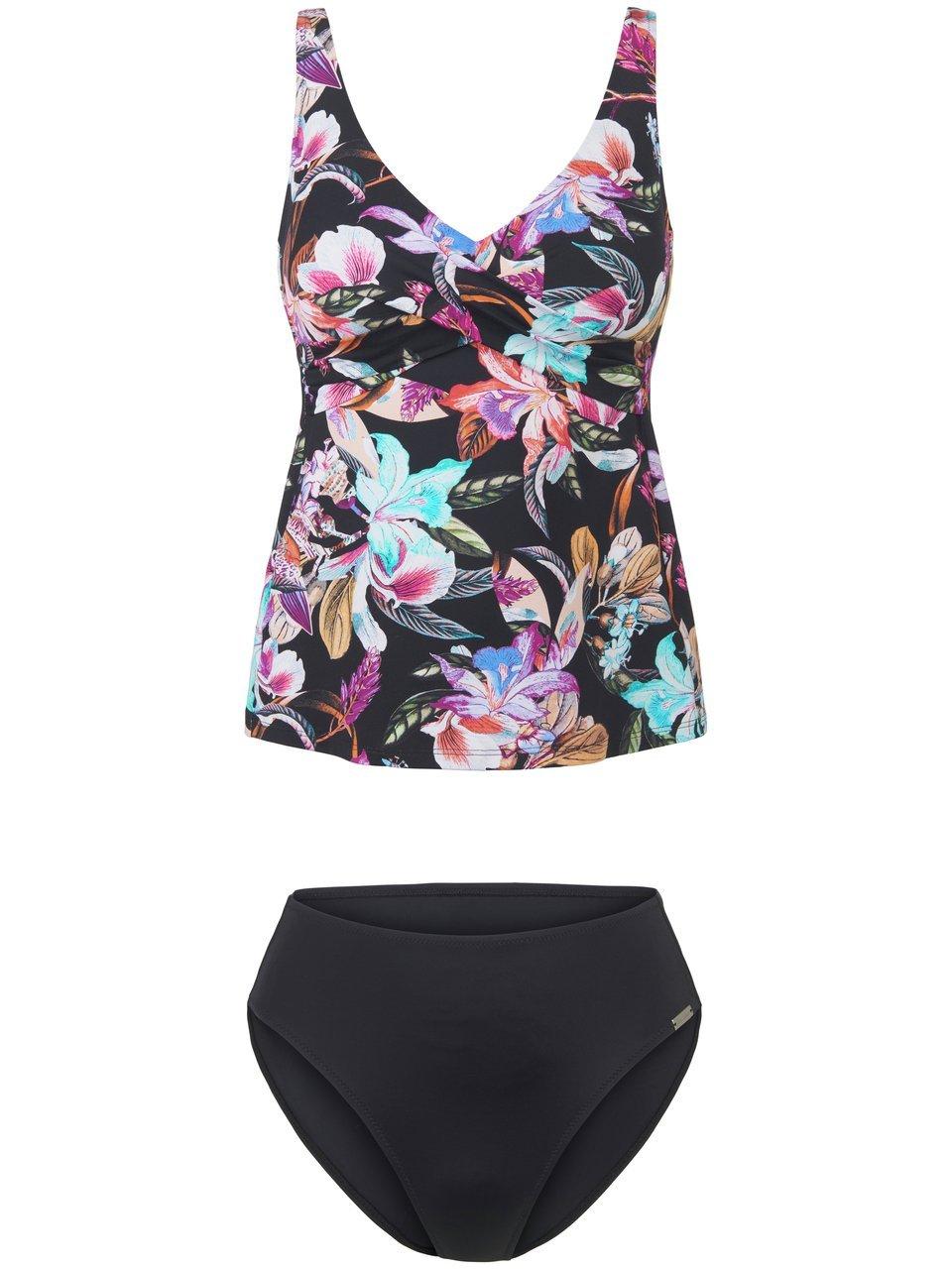 Tankini bloemenprint Van Charmline zwart