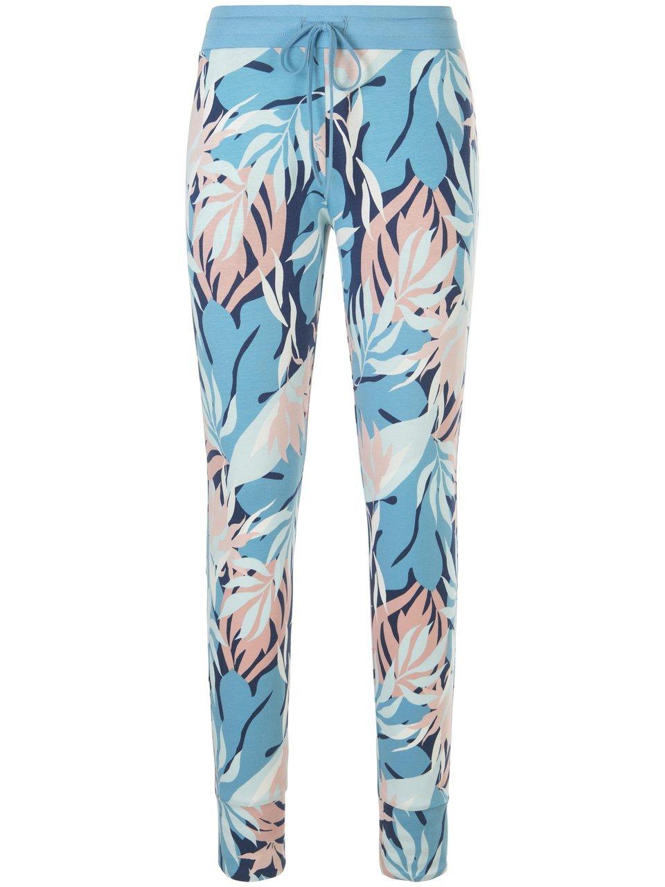 Jersey broek brede elastische band Van Mey turquoise