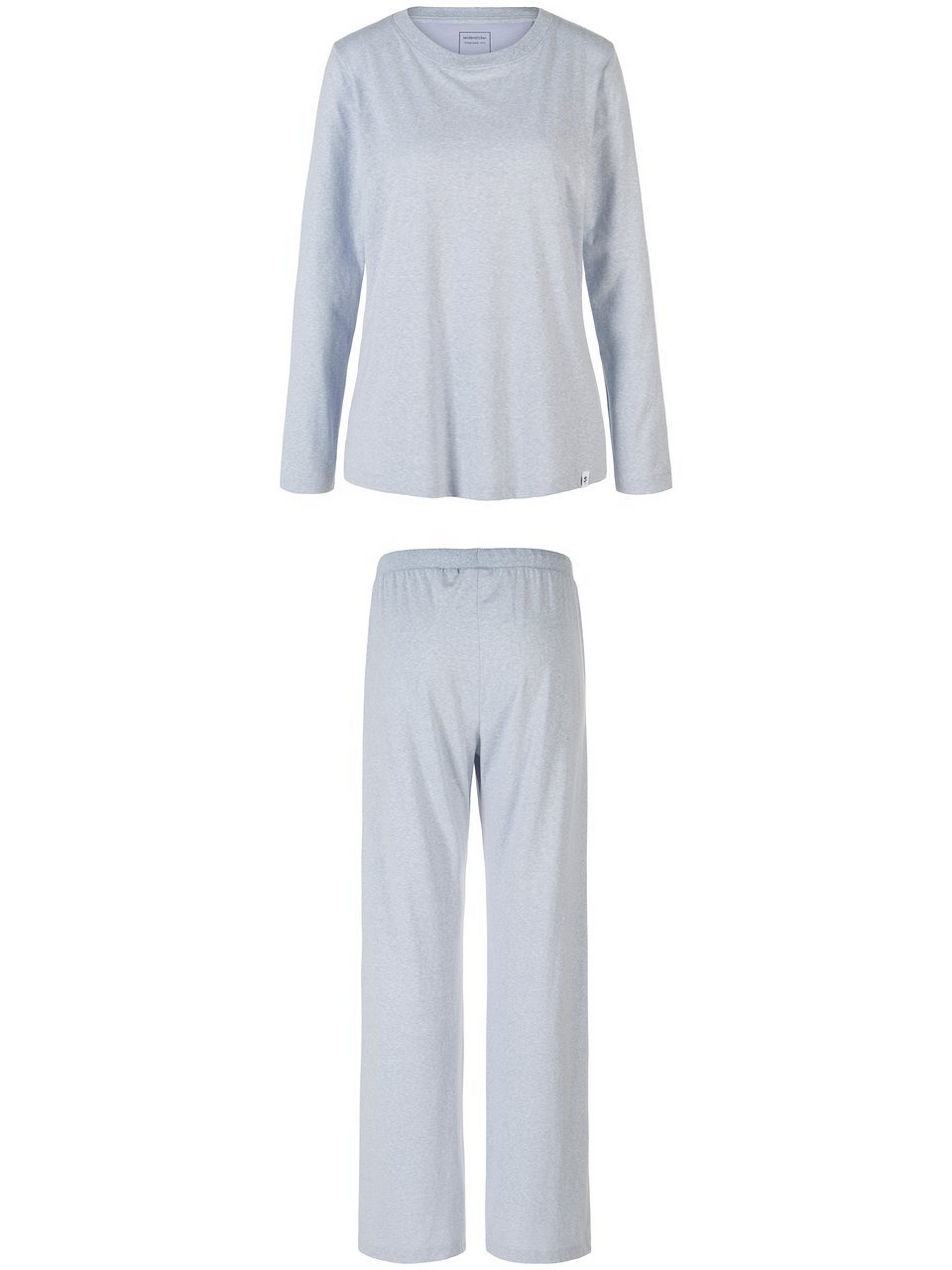 Seidensticker Pyjama single-jersey Van blauw