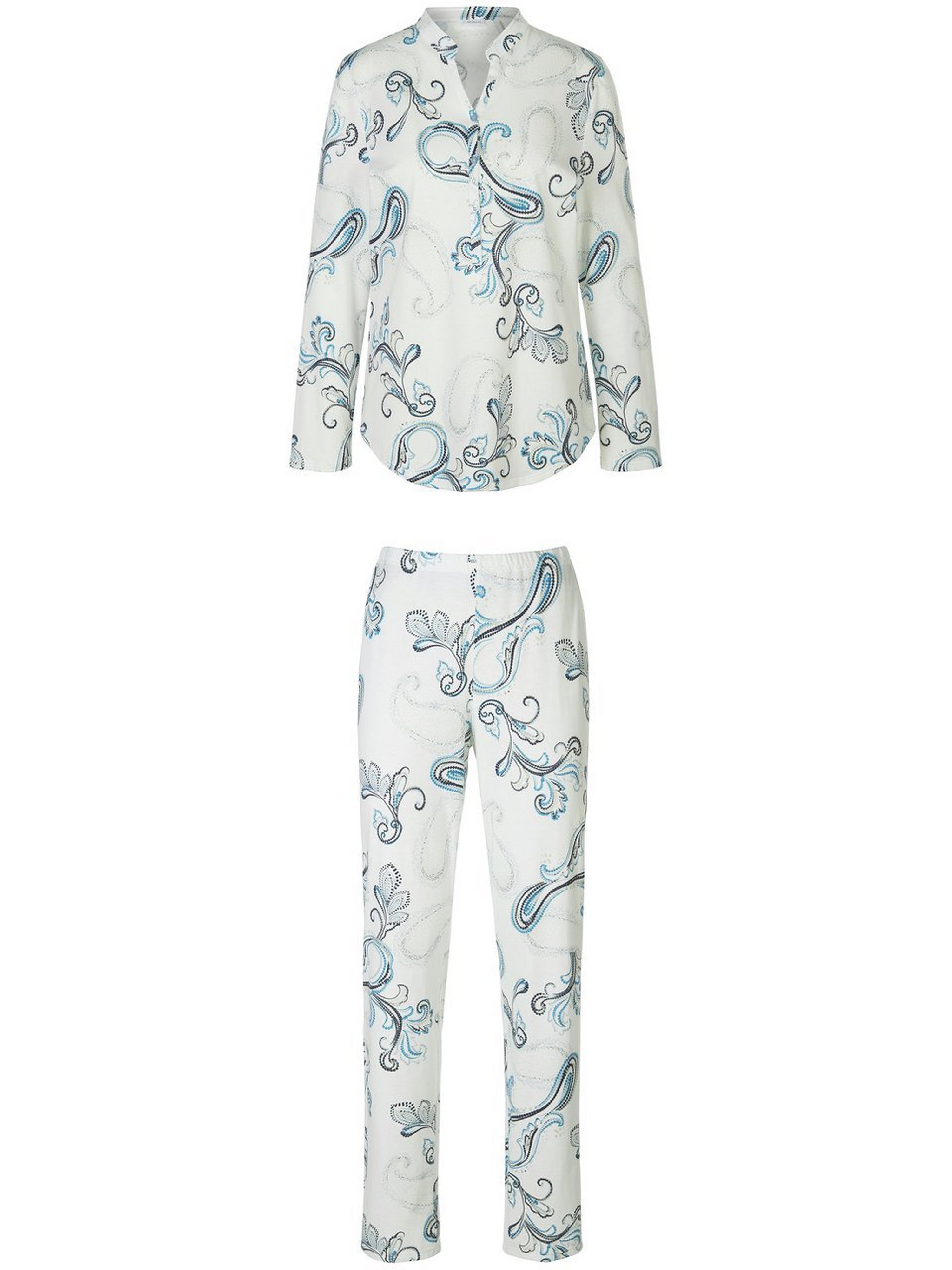 Pyjama 100% katoen Van Rösch wit