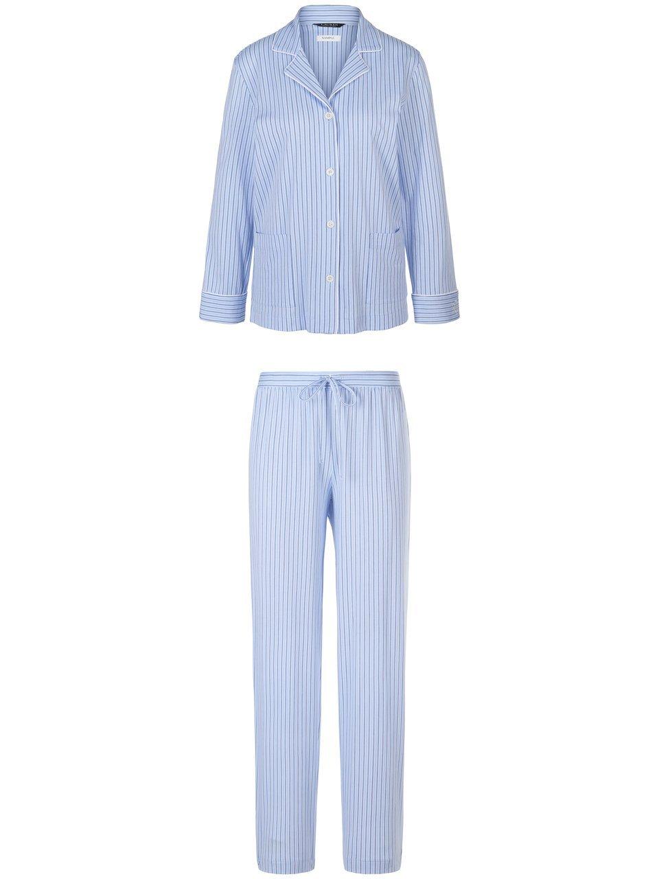 Pyjama 100% katoen Van Lauren Ralph Lauren blauw
